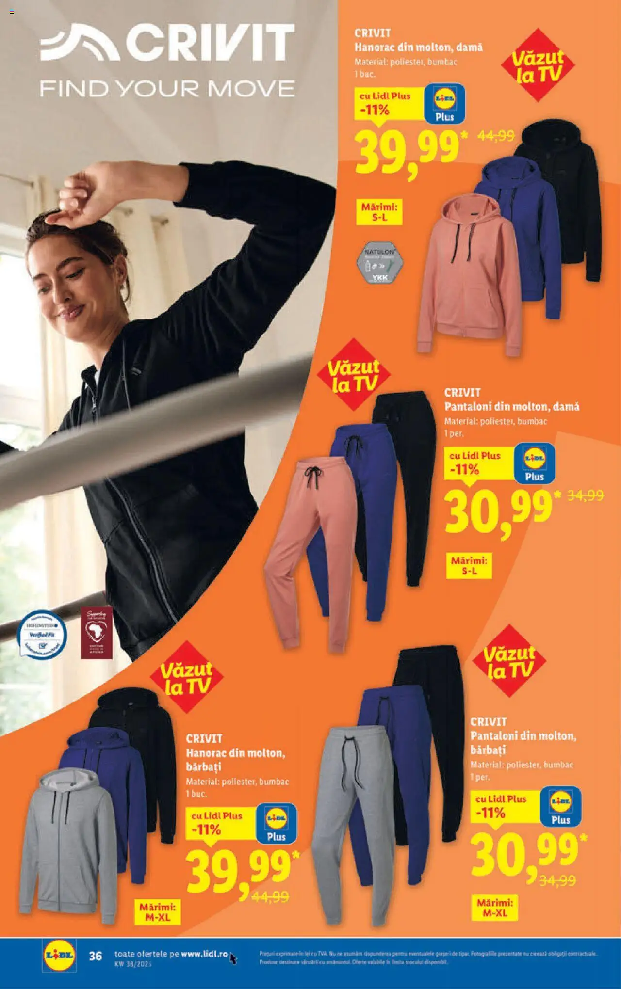 Catalog LIDL 15 - 20 Septembrie 2025 | Pagina 36 | Produse: Pantaloni, Keşe