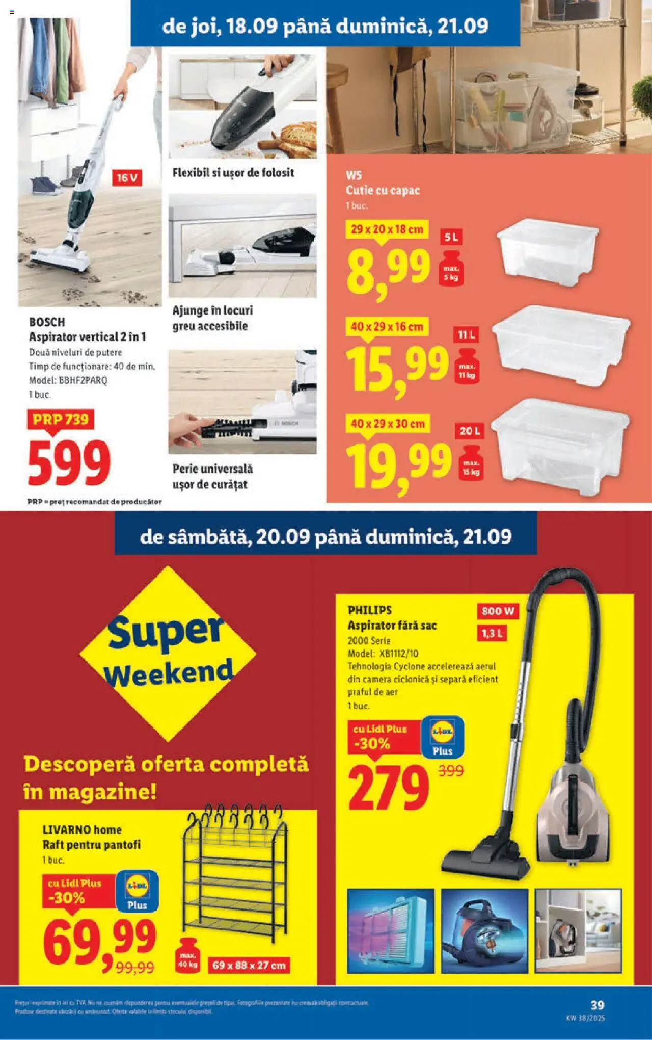 Catalog LIDL 15 - 20 Septembrie 2025 | Pagina 39 | Produse: Cameră, Pantofi, Raft, Cutie