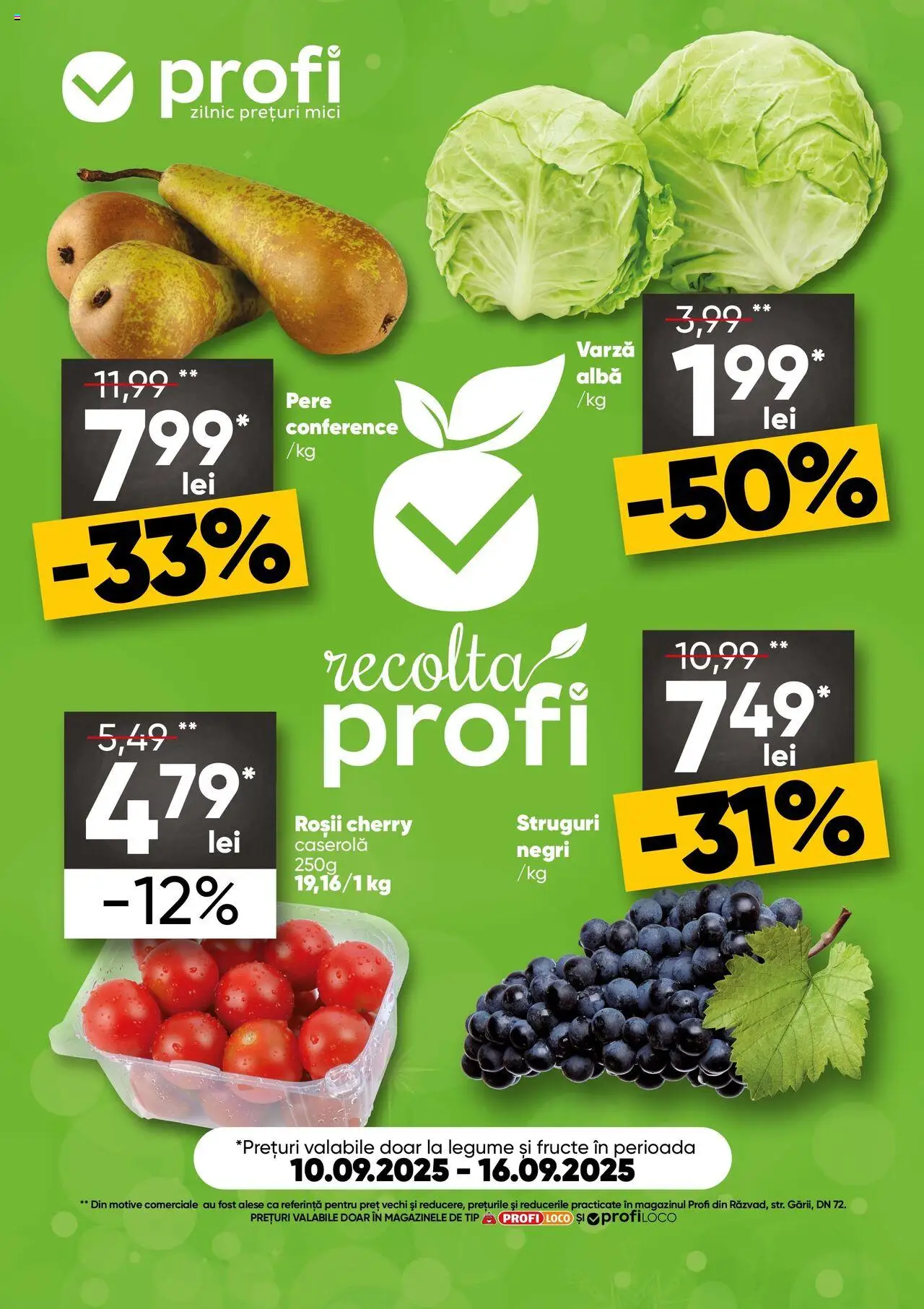 Catalog Profi 10 - 15 Septembrie 2025 | Pagina 1 | Produse: Struguri, Mici, Legume, Fructe
