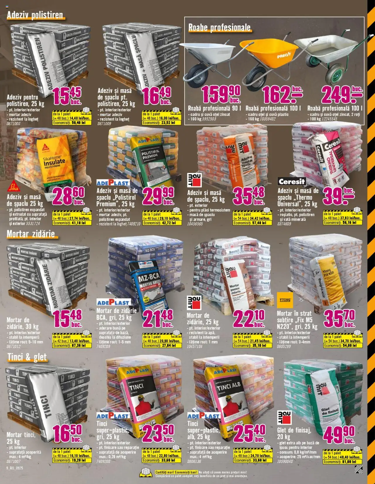 Catalog Hornbach 15 Septembrie - 13 Octombrie 2025 | Pagina 9 | Produse: Mici, Roabă, Glet, Mortar