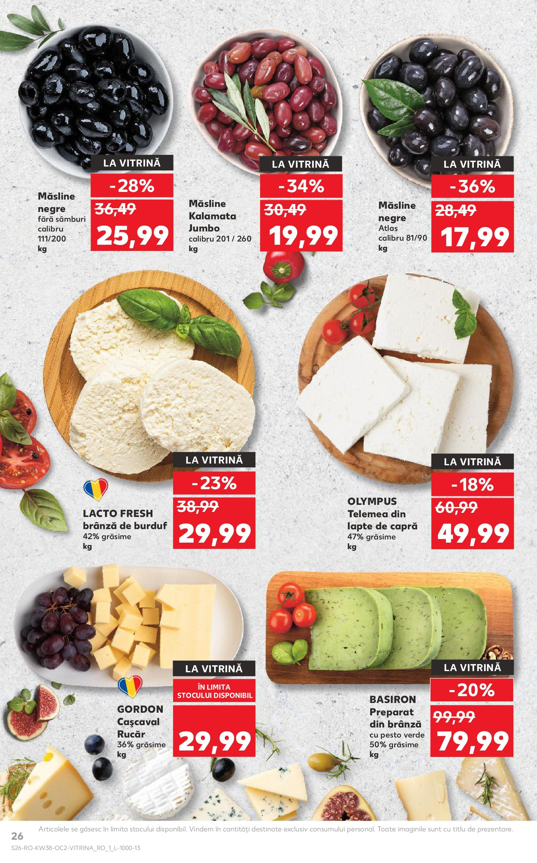 Catalog Kaufland 17 - 22 Septembrie 2025 | Pagina 26 | Produse: Hijyenik ped, Măsline, Lapte, Brânză