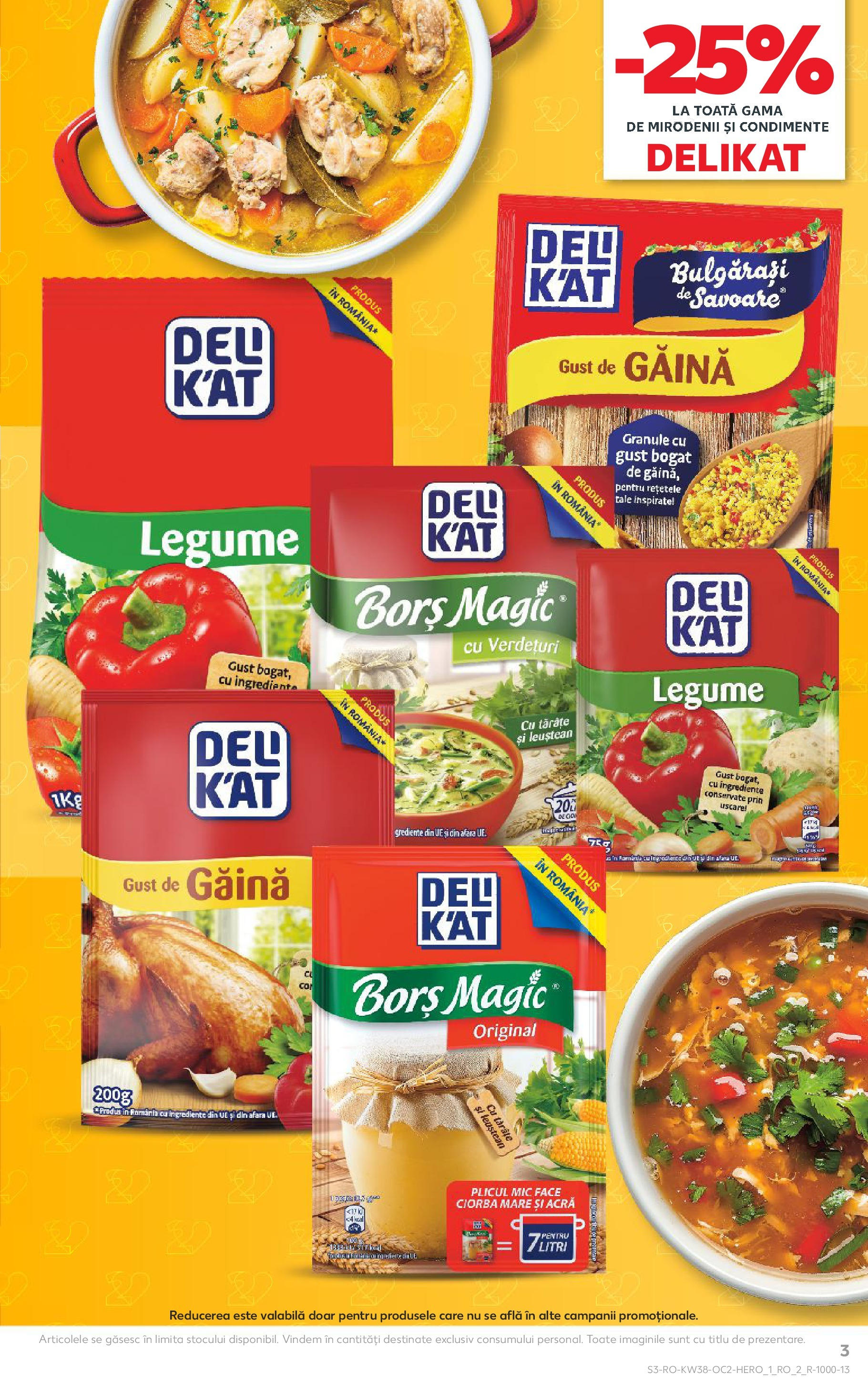 Catalog Kaufland 17 - 22 Septembrie 2025 | Pagina 3 | Produse: Borș, Condimente, Legume