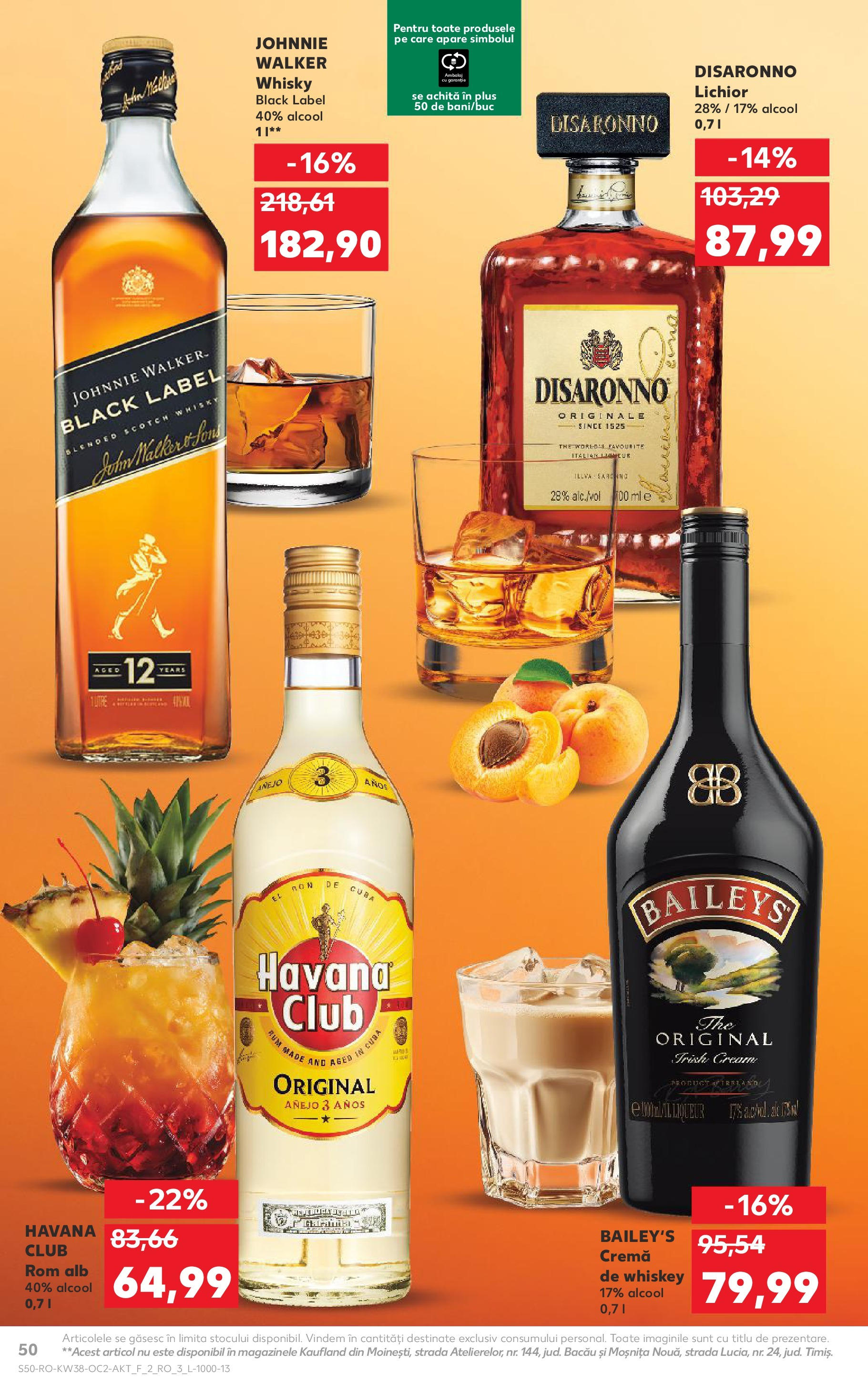 Catalog Kaufland 17 - 22 Septembrie 2025 | Pagina 50 | Produse: Lichior, Cremă, Rom, Whiskey