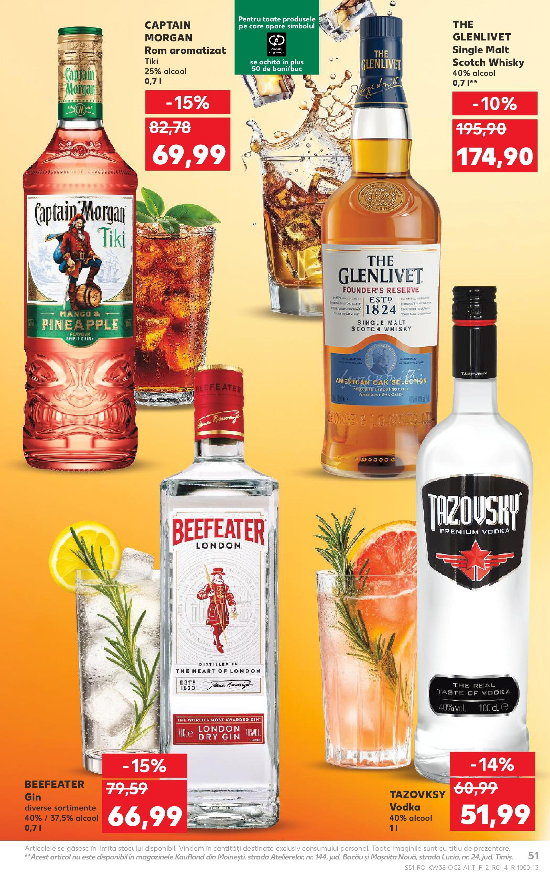 Catalog Kaufland 17 - 22 Septembrie 2025 | Pagina 51 | Produse: Rom, Gin, Vodka, Mango