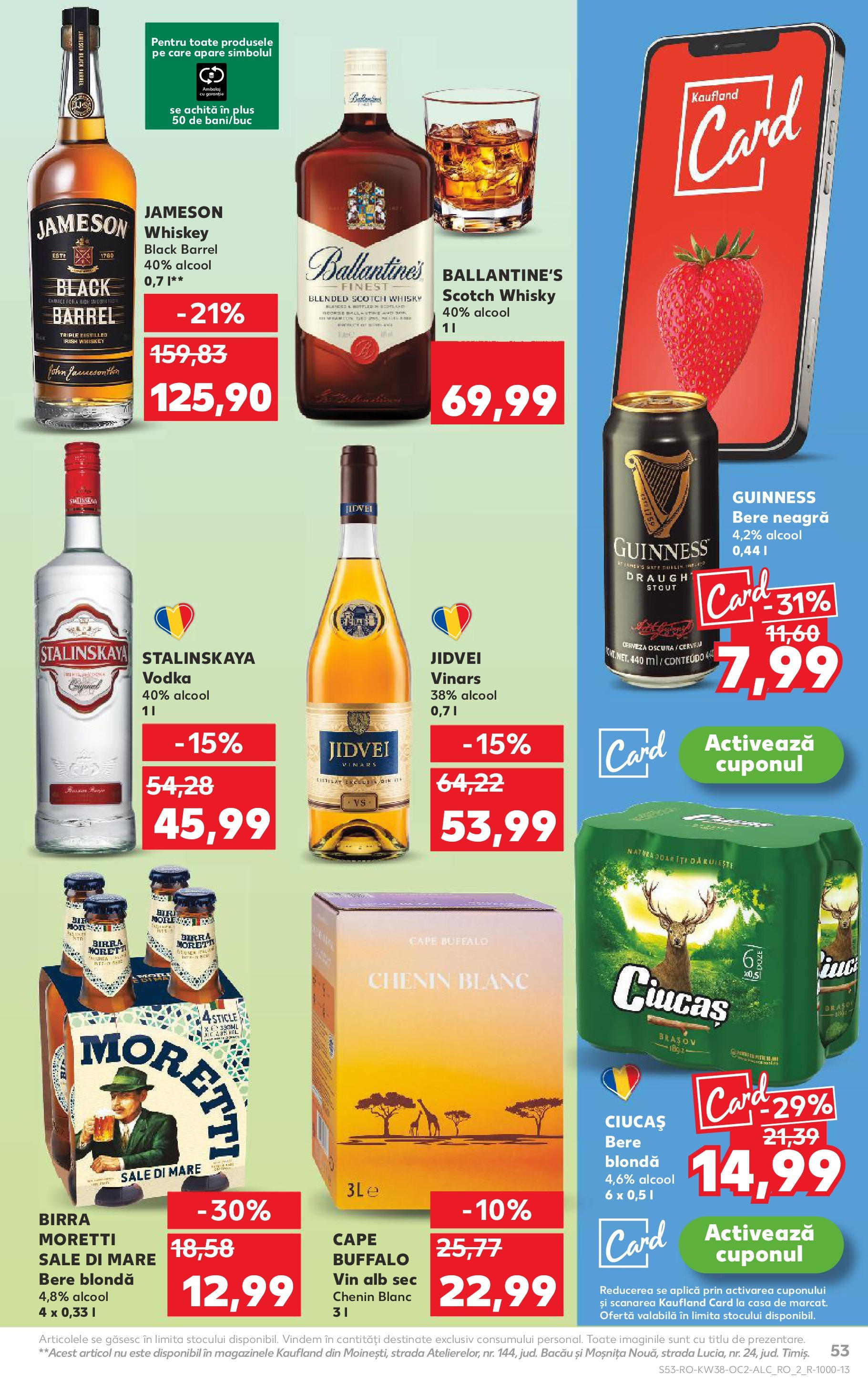 Catalog Kaufland 17 - 22 Septembrie 2025 | Pagina 53 | Produse: Vin, Bere, Vodka, Whiskey