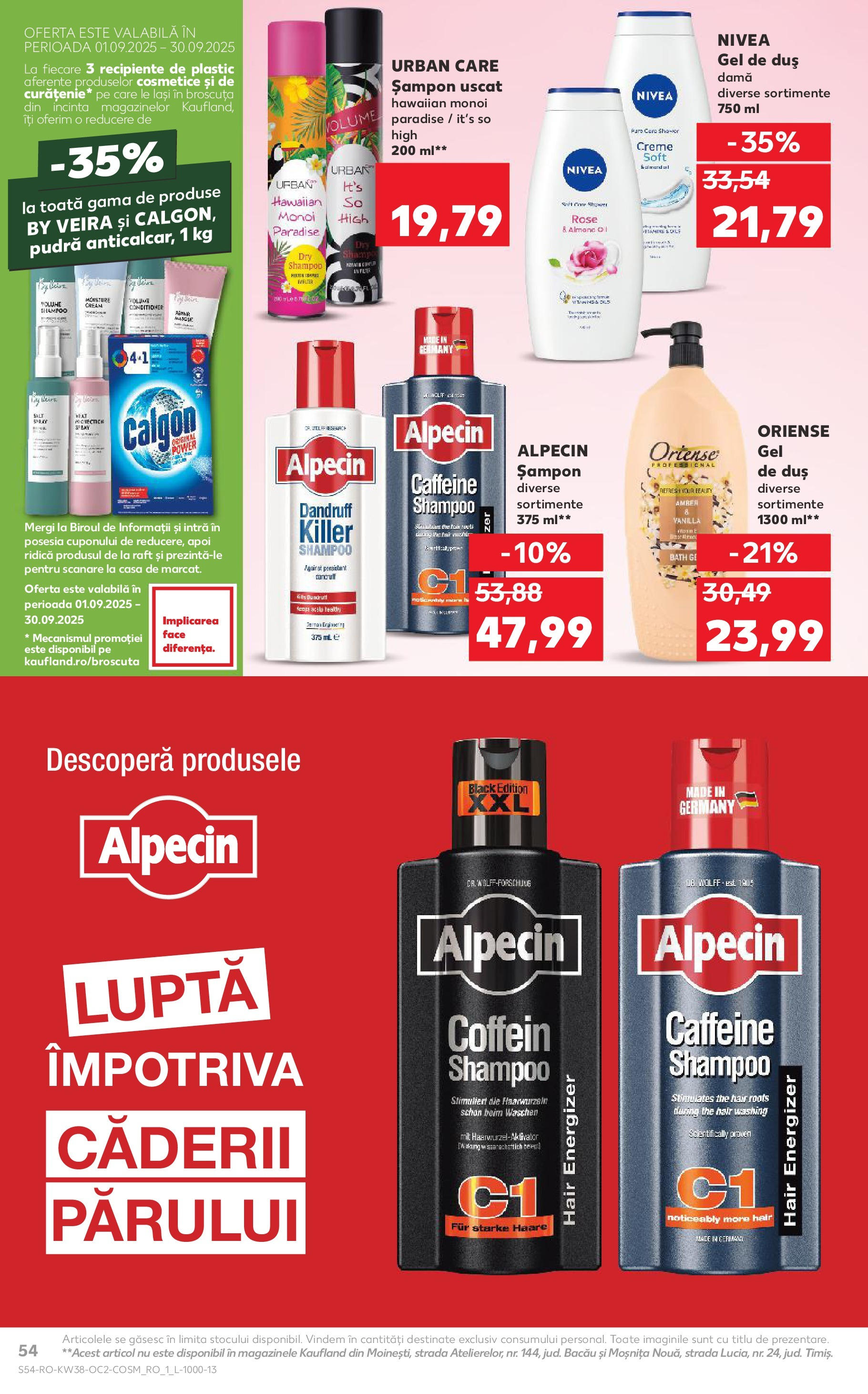 Catalog Kaufland 17 - 22 Septembrie 2025 | Pagina 54 | Produse: Raft, Șampon, Gel de duș, Șampon uscat