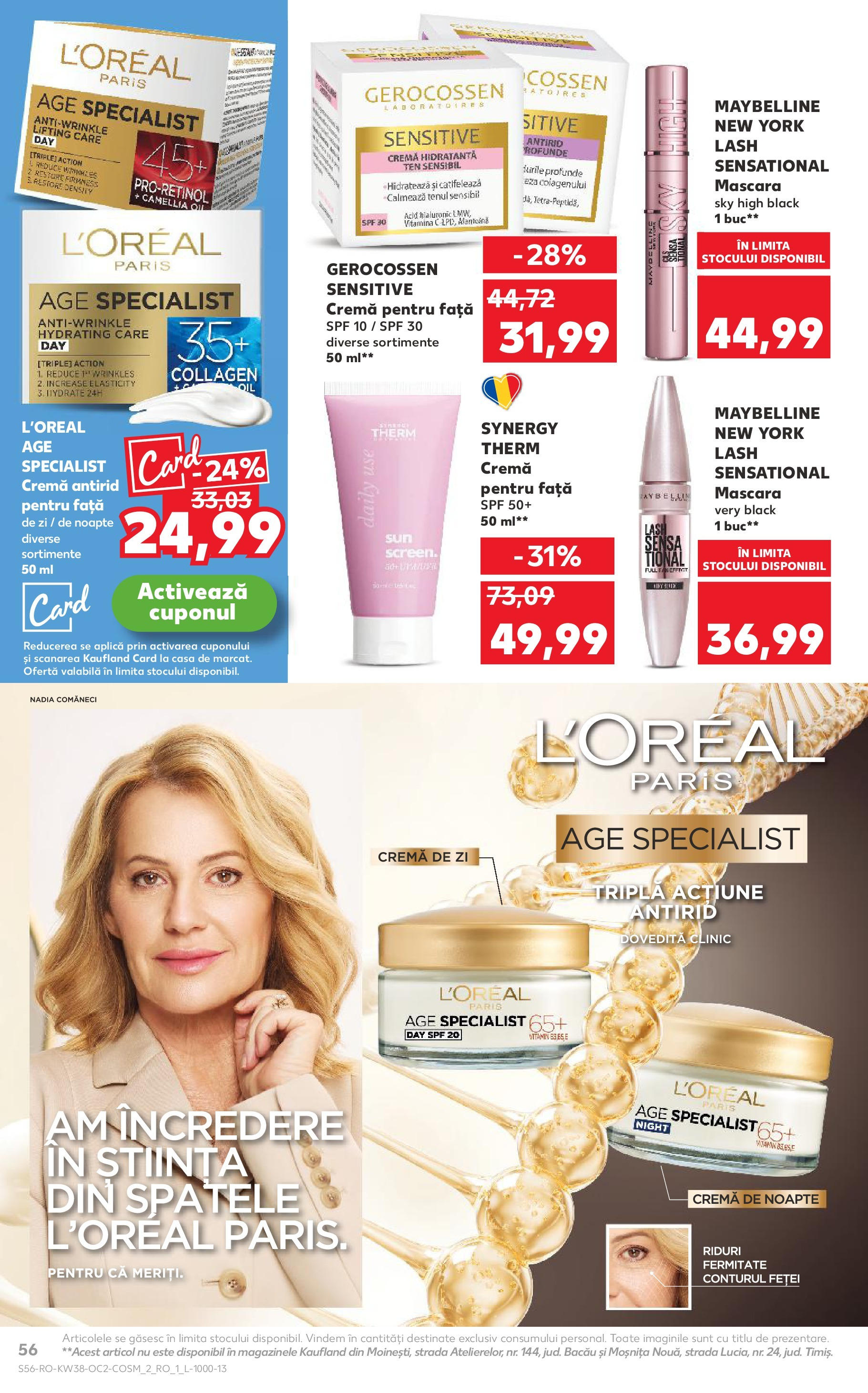 Catalog Kaufland 17 - 22 Septembrie 2025 | Pagina 56 | Produse: Cremă de noapte, Arapsaçı, Mascara, Cremă