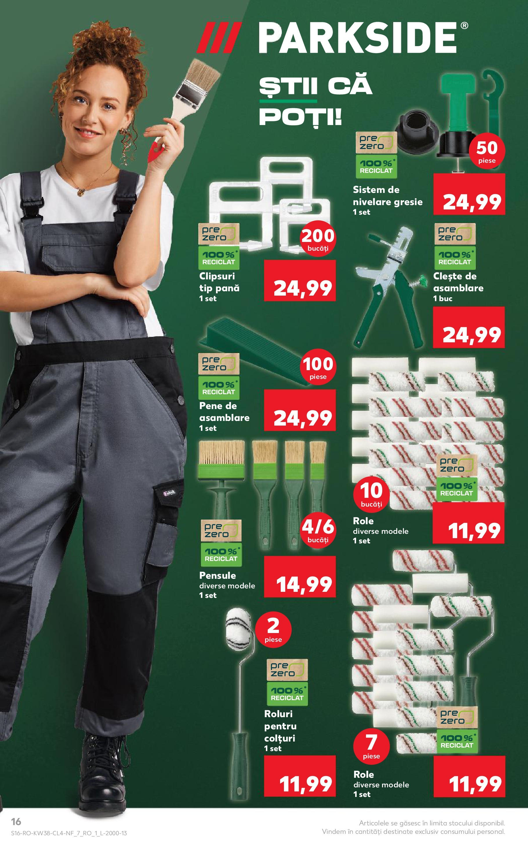 Catalog Kaufland 17 - 22 Septembrie 2025 | Pagina 16 | Produse: Clește, Gresie, Role