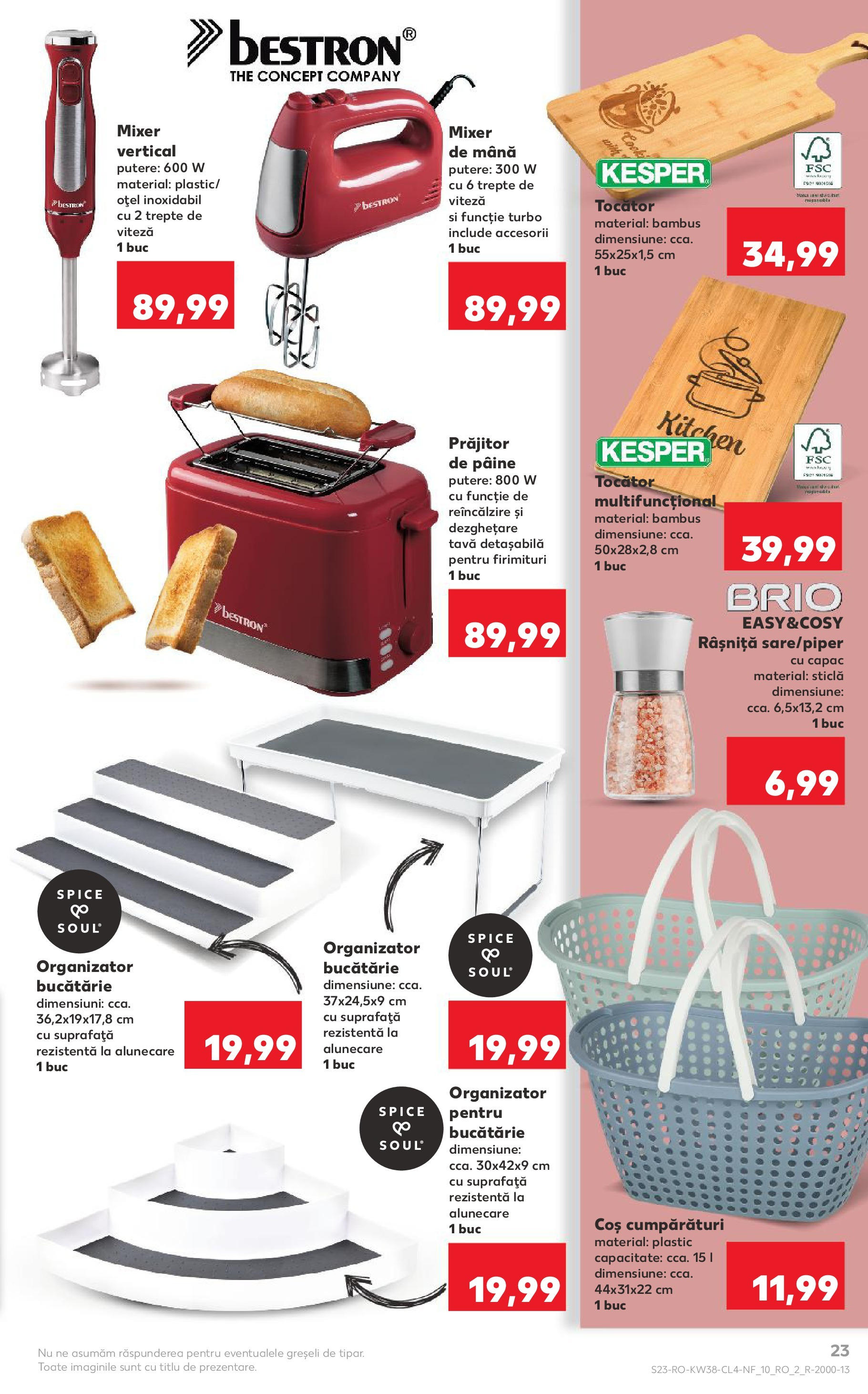 Catalog Kaufland 17 - 22 Septembrie 2025 | Pagina 23 | Produse: Blender, Toaster, Coș, Bucătărie