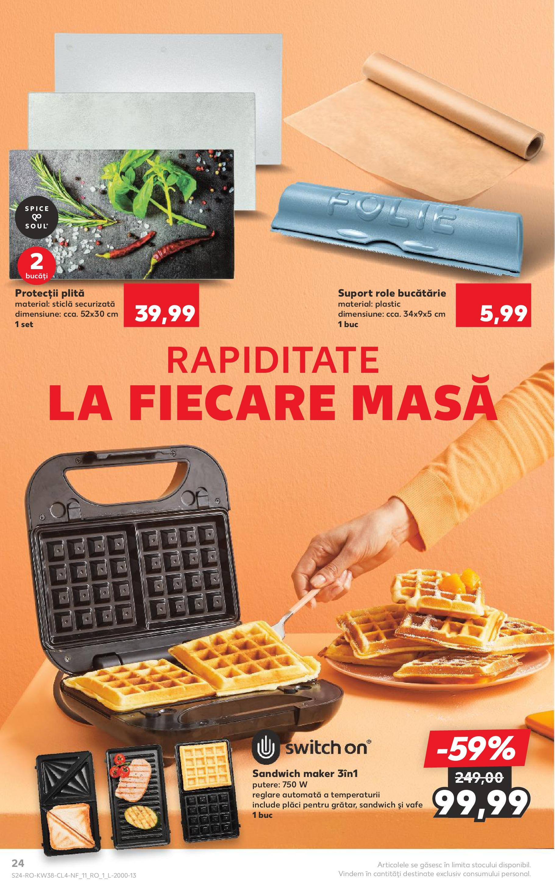 Catalog Kaufland 17 - 22 Septembrie 2025 | Pagina 24 | Produse: Plită, Masă, Bucătărie, Role