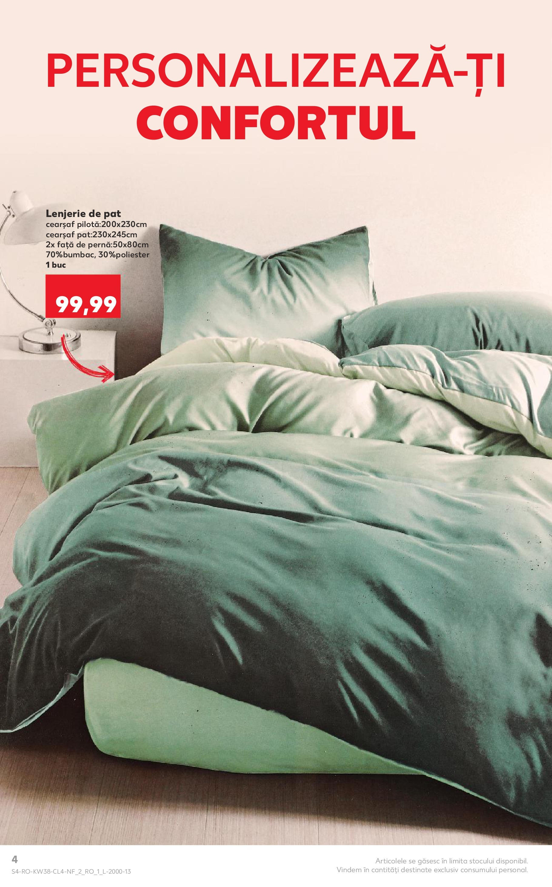 Catalog Kaufland 17 - 22 Septembrie 2025 | Pagina 4 | Produse: Pat, Lenjerie de pat