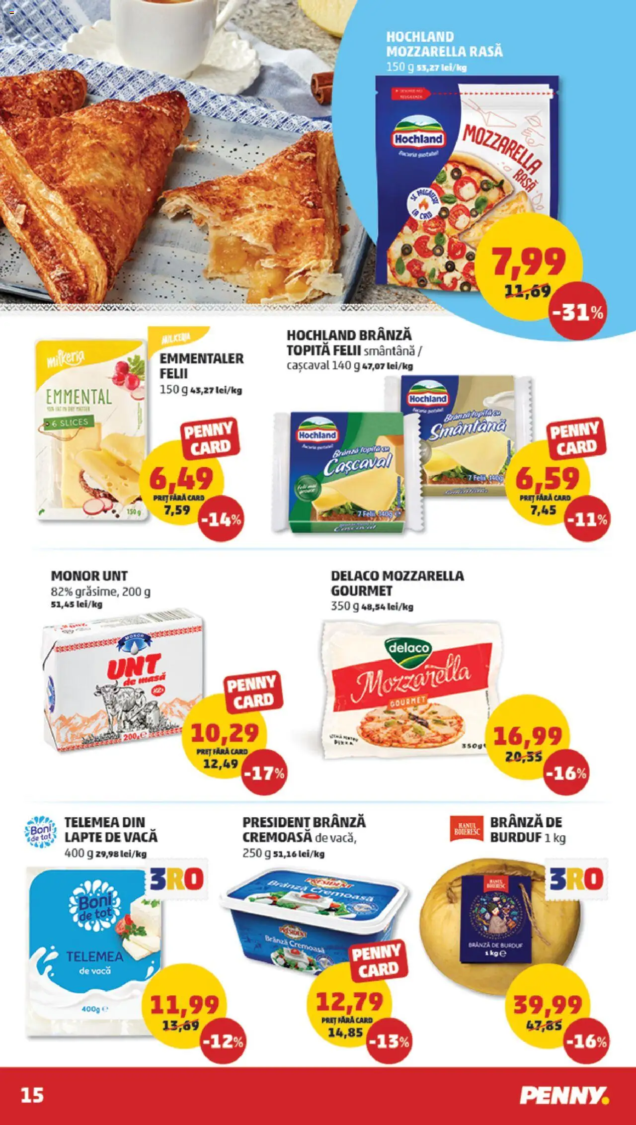 Catalog PENNY Market 17 - 22 Septembrie 2025 | Pagina 15 | Produse: Masă, Mozzarella, Lapte, Smântână