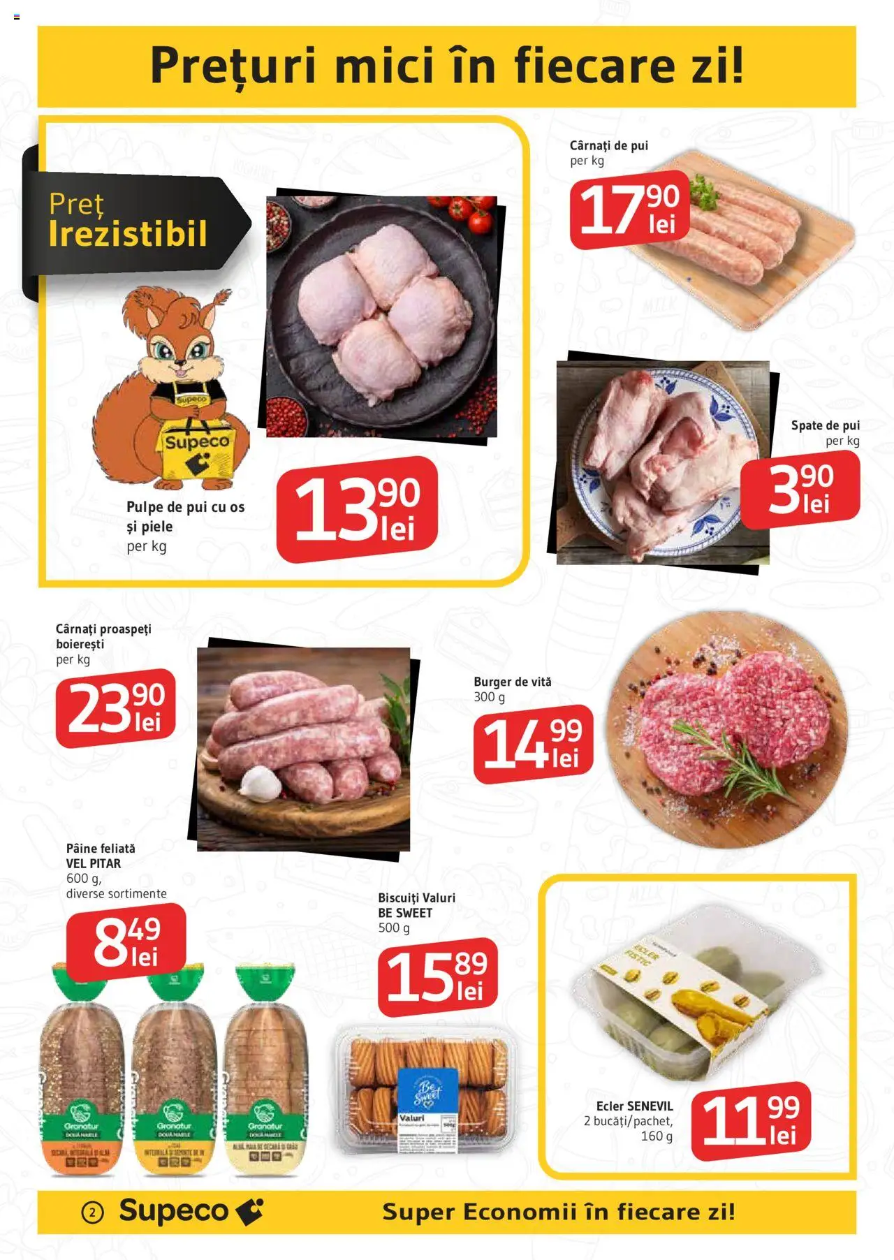 Catalog Supeco 18 - 30 Septembrie 2025 | Pagina 2 | Produse: Pâine, Biscuiți, Burger, Cârnați