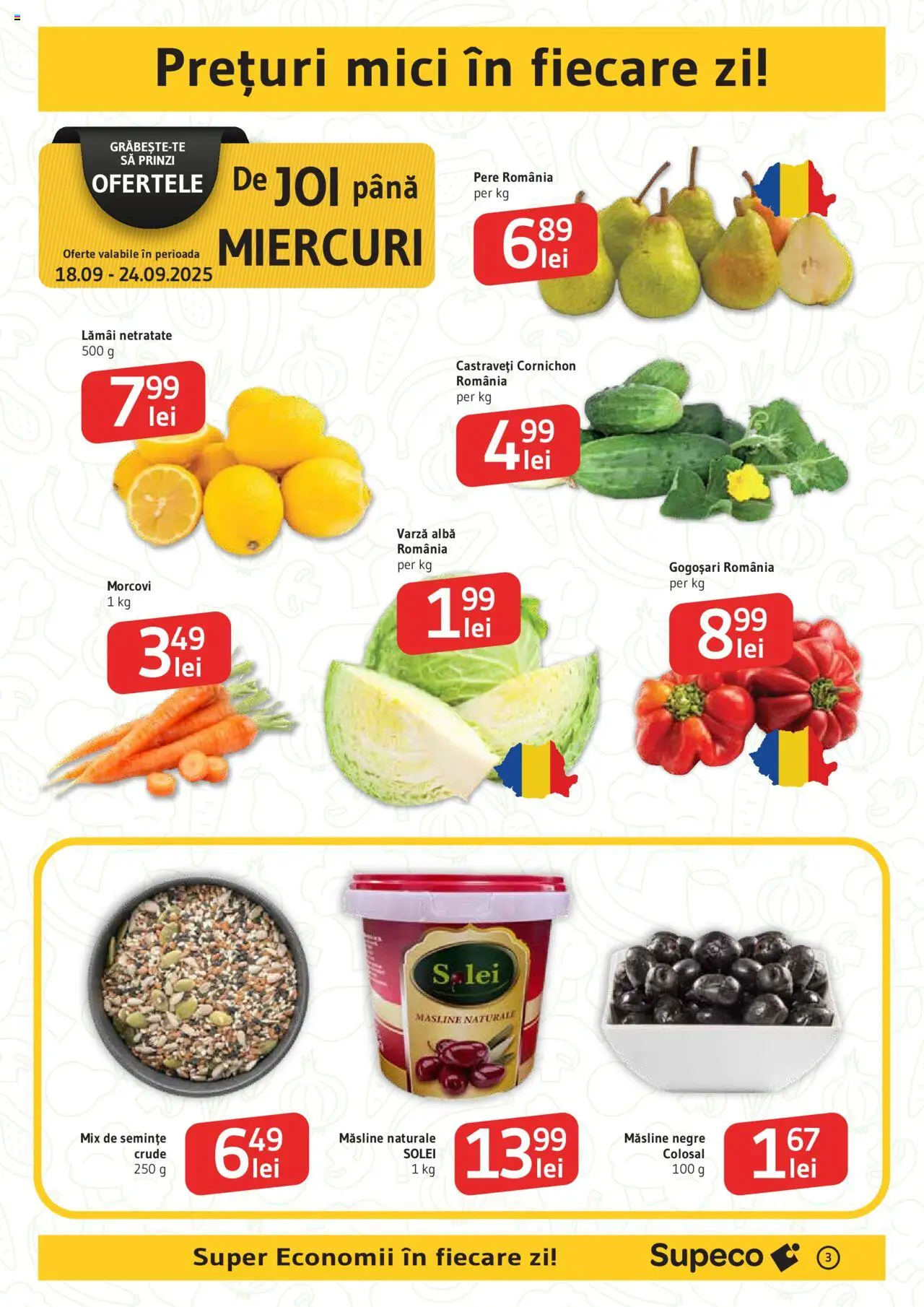 Catalog Supeco 18 - 30 Septembrie 2025 | Pagina 3 | Produse: Varză, Hijyenik ped, Semințe, Morcovi