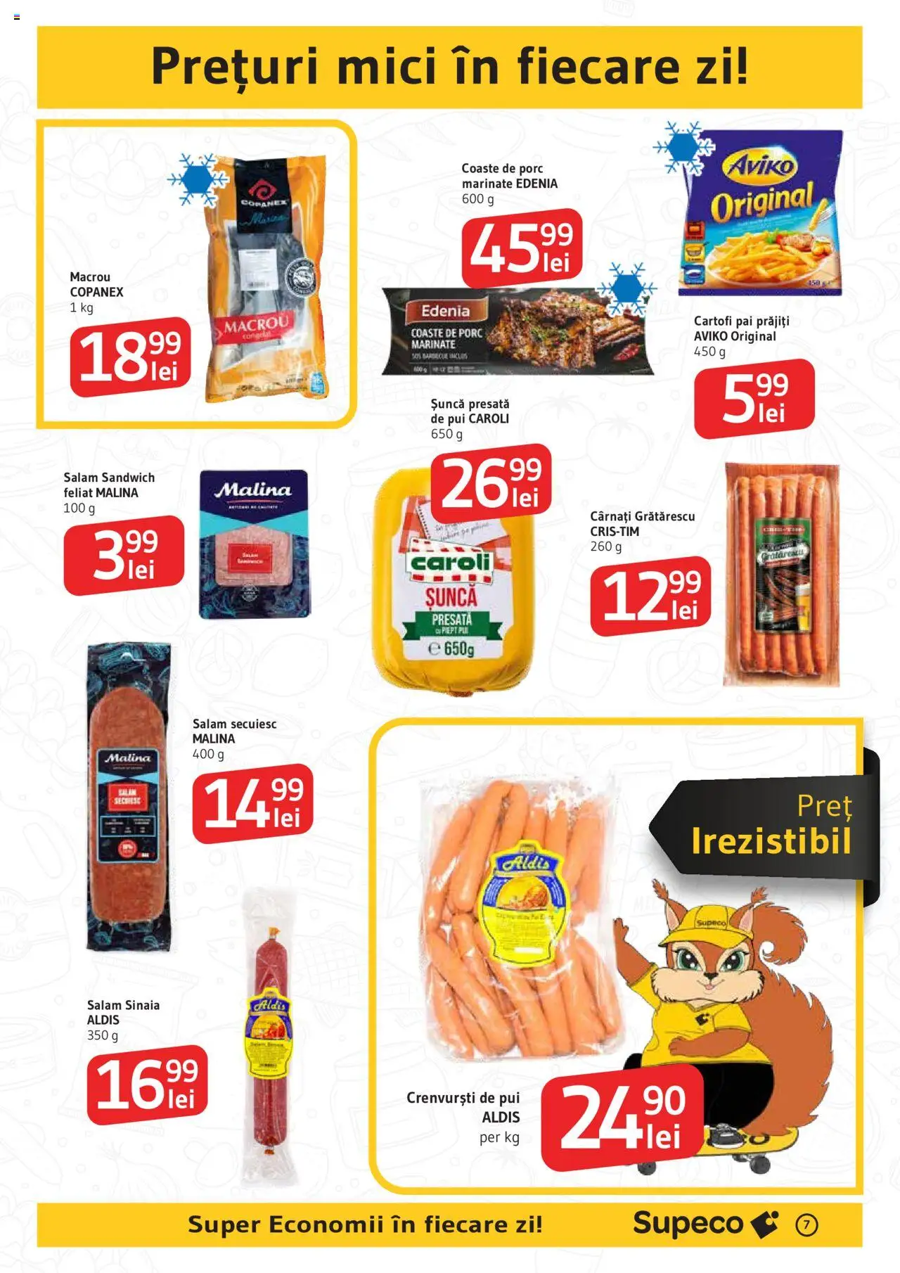 Catalog Supeco 18 - 30 Septembrie 2025 | Pagina 7 | Produse: Mici, Salam, Șuncă, Cârnați