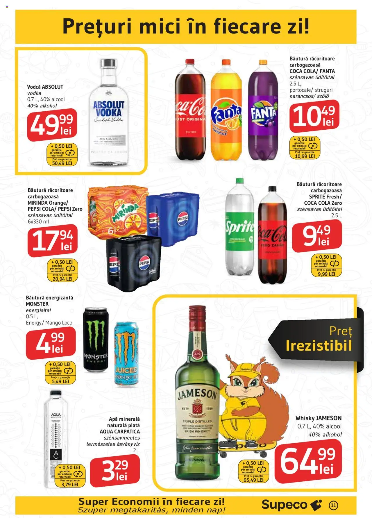 Catalog Supeco 18 - 30 Septembrie 2025 | Pagina 11 | Produse: Yazı tahtası kalemi, Mici, Băutură energizantă, Vodka