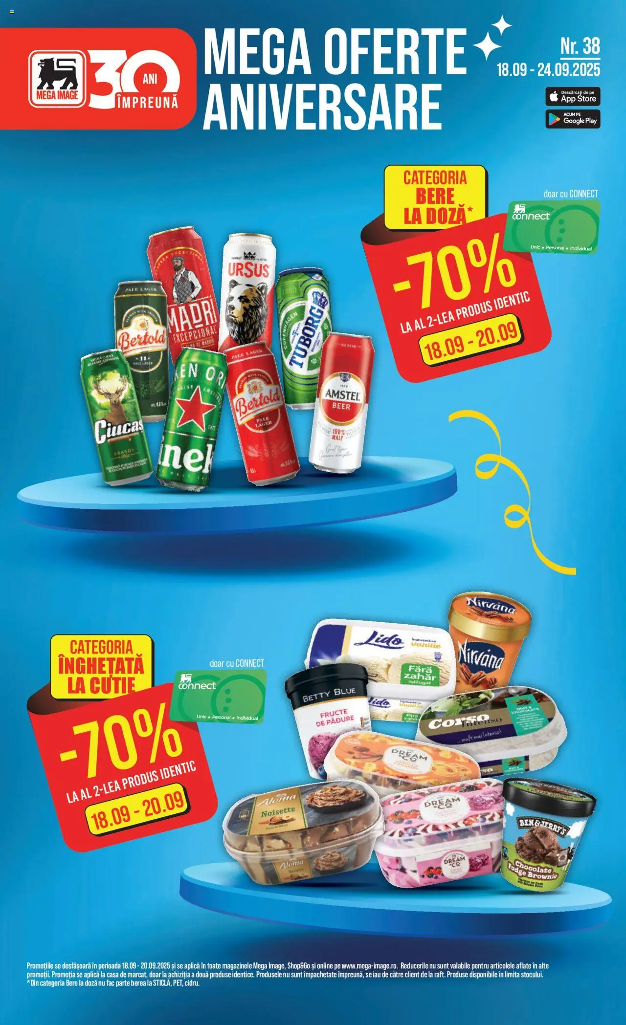 Catalog Mega Image 18 - 23 Septembrie 2025 | Pagina 1 | Produse: Inel, Cutie, Înghețată, Zahăr