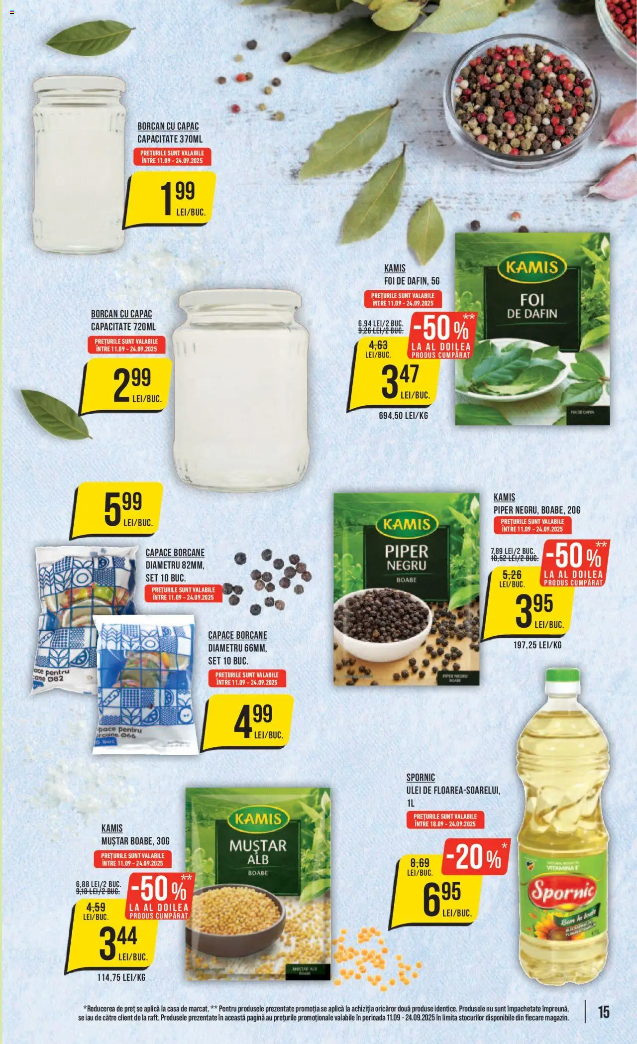 Catalog Mega Image 18 - 23 Septembrie 2025 | Pagina 15 | Produse: Borcan, Ulei, Muștar, Piper