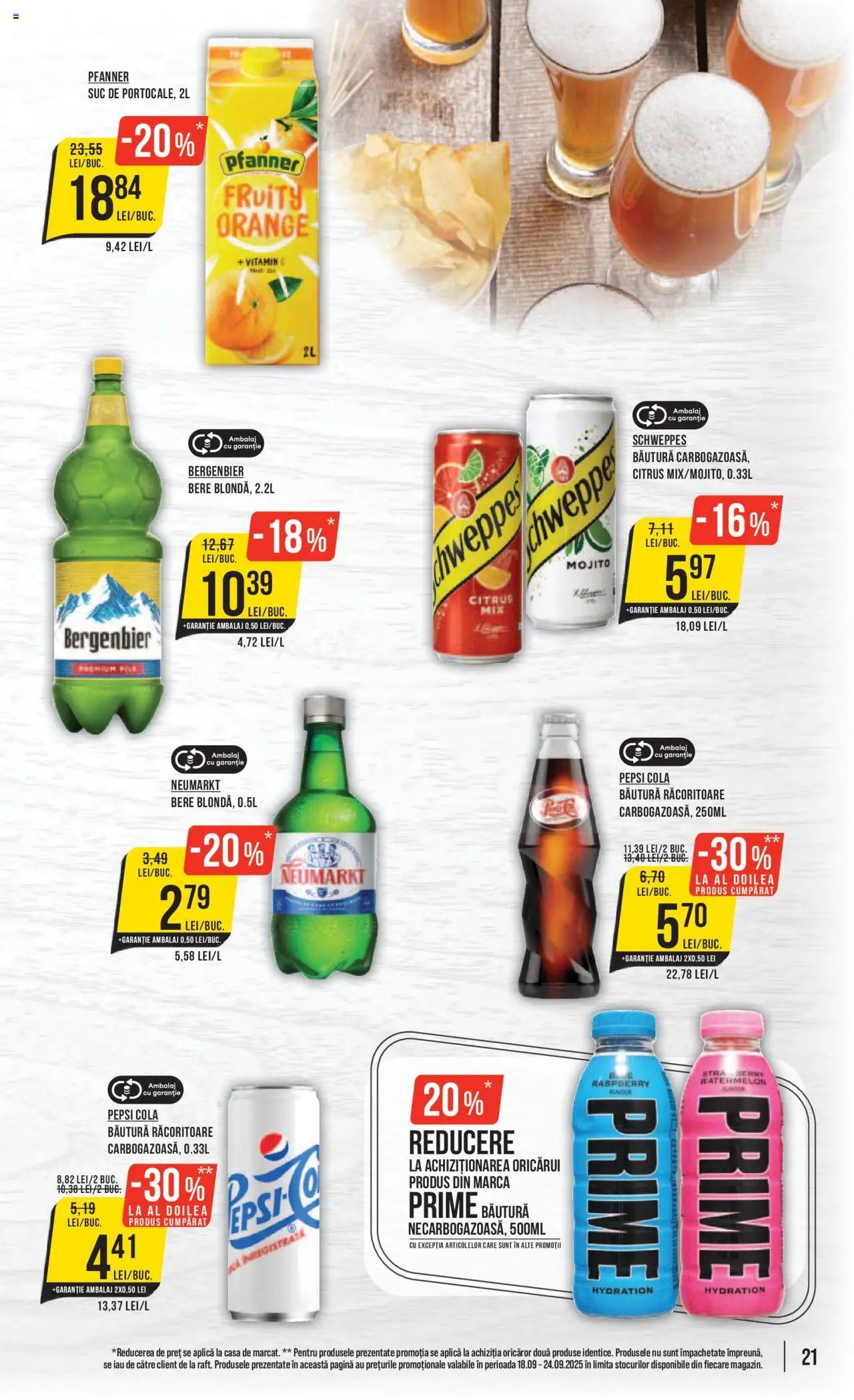 Catalog Mega Image 18 - 23 Septembrie 2025 | Pagina 21 | Produse: Amerikan servis, Suc, Bere, Plastik Kulübe