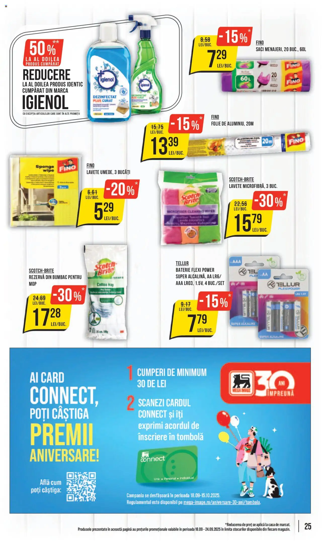 Catalog Mega Image 18 - 23 Septembrie 2025 | Pagina 25 | Produse: Mop, Baterie, Lavete