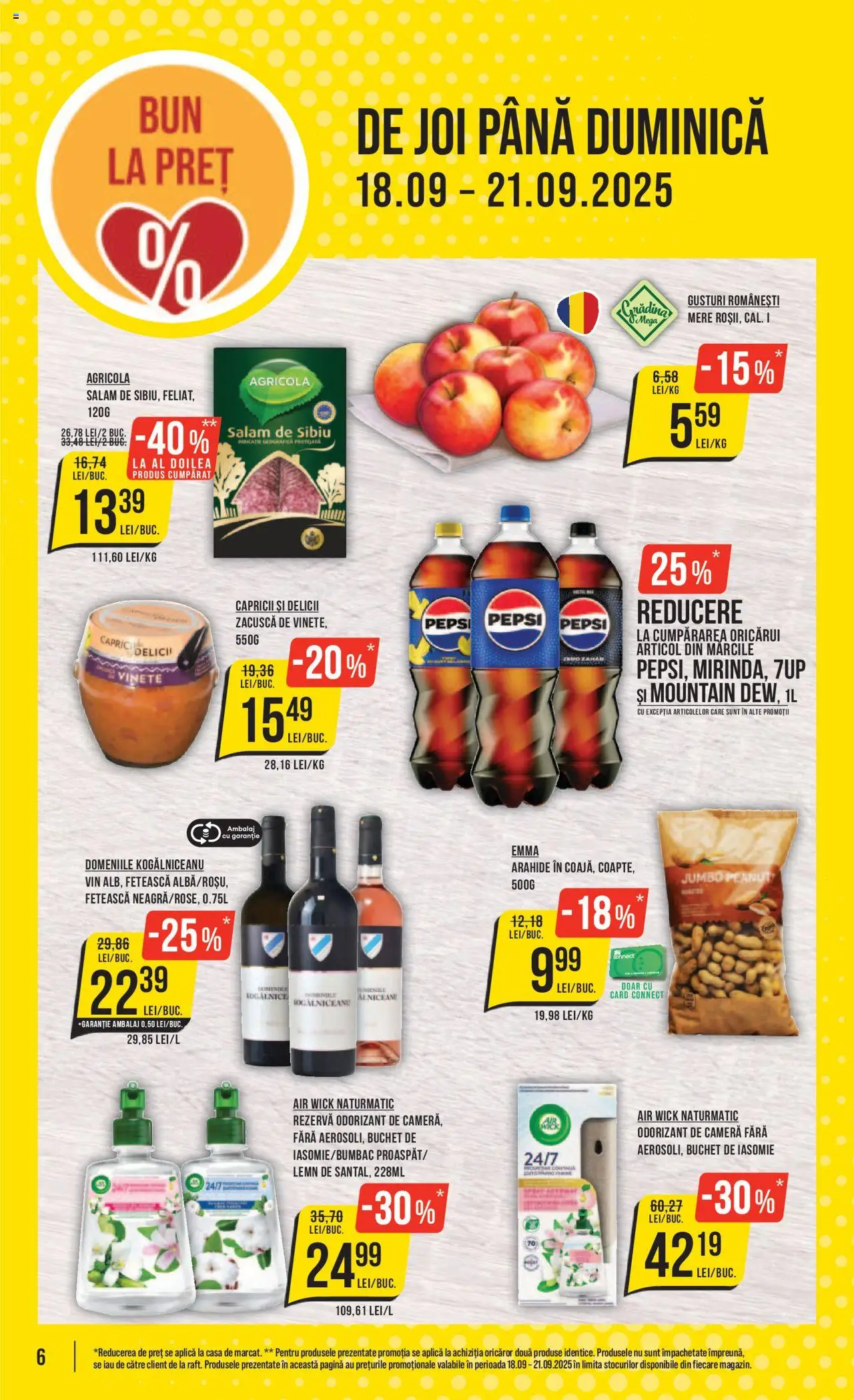 Catalog Mega Image 18 - 23 Septembrie 2025 | Pagina 6 | Produse: Cameră, Salam, Vin, Mere