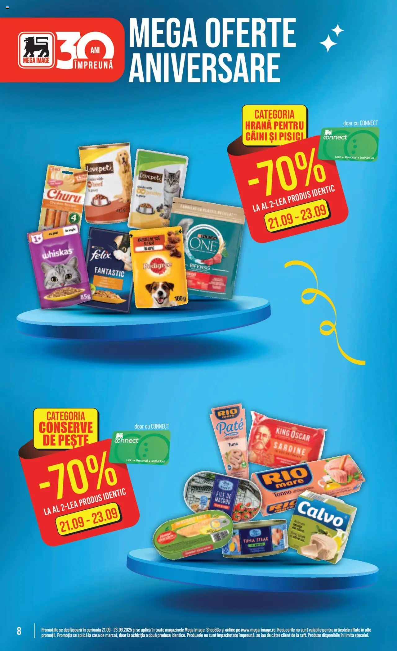 Catalog Mega Image 18 - 23 Septembrie 2025 | Pagina 8 | Produse: Hacıyatmaz Kedi Oyuncağı, Pate, Pește, Sos