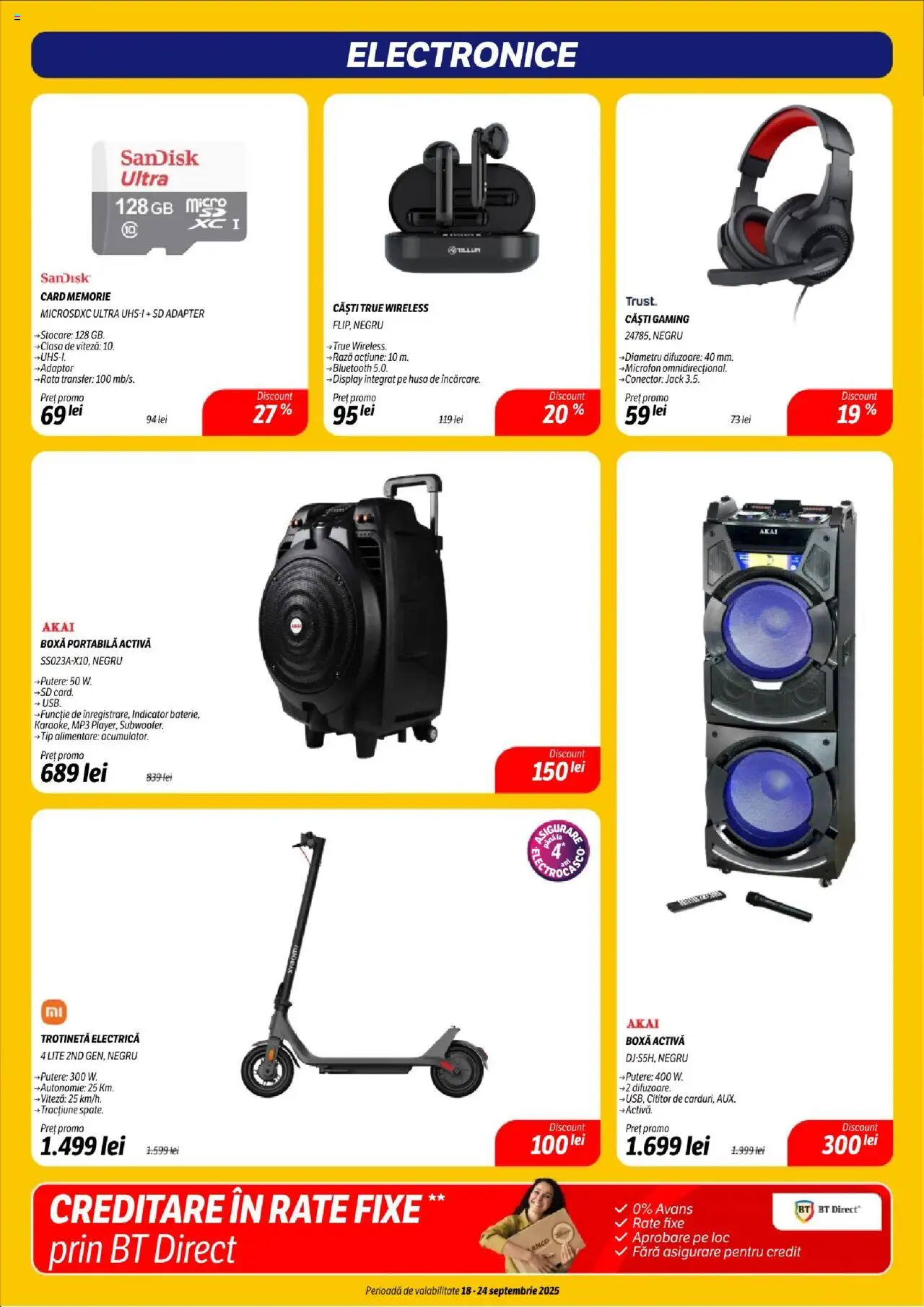 Catalog Flanco 18 - 23 Septembrie 2025 | Pagina 4 | Produse: Trotinetă electrică, Mp3, Adaptor, Trotinetă