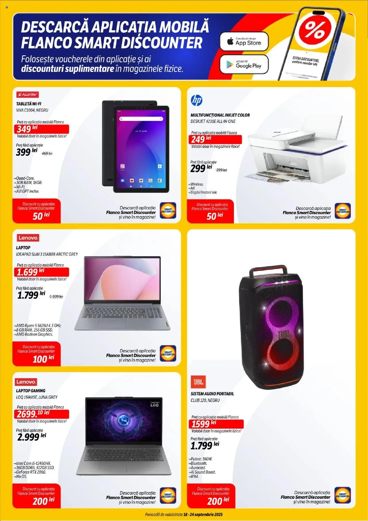Catalog Flanco 18 - 23 Septembrie 2025 | Pagina 9 | Produse: Laptop, Tabletă, Audio, Sistem audio