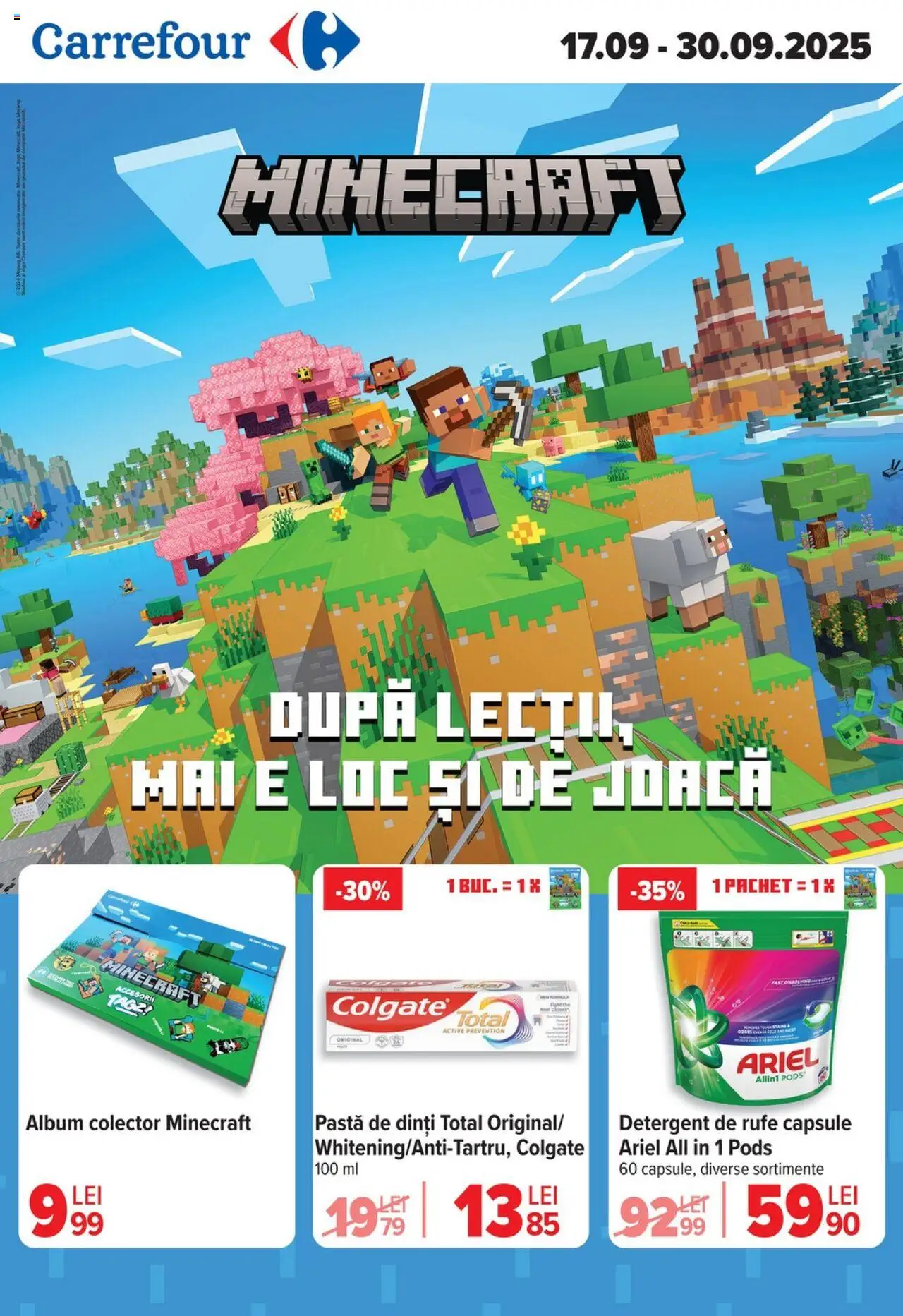 Catalog Carrefour 17 - 29 Septembrie 2025 | Pagina 1 | Produse: Pastă de dinți, Detergent