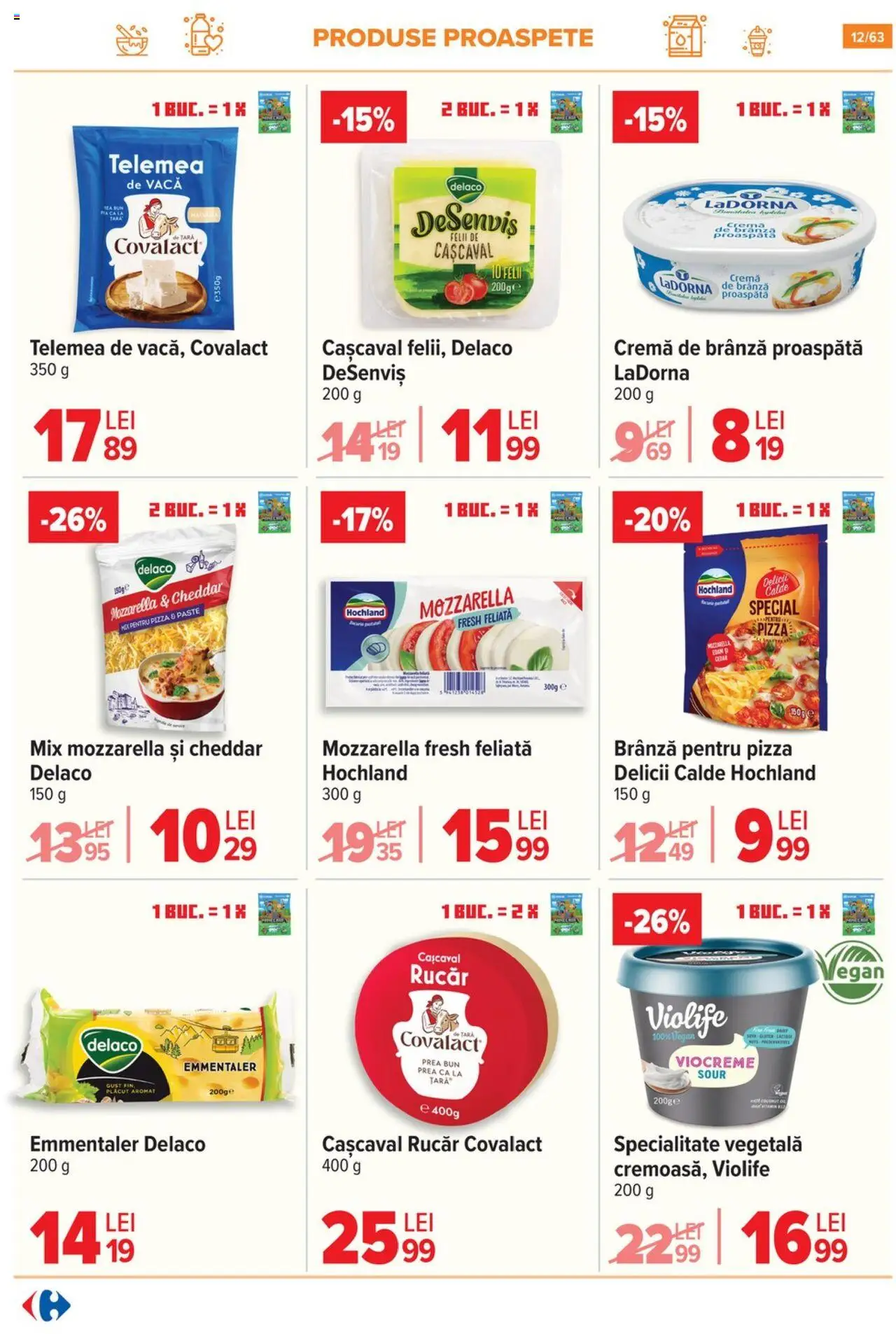 Catalog Carrefour 17 - 29 Septembrie 2025 | Pagina 12 | Produse: Light Kedi Konservesi, Mozzarella, Cremă, Pizza