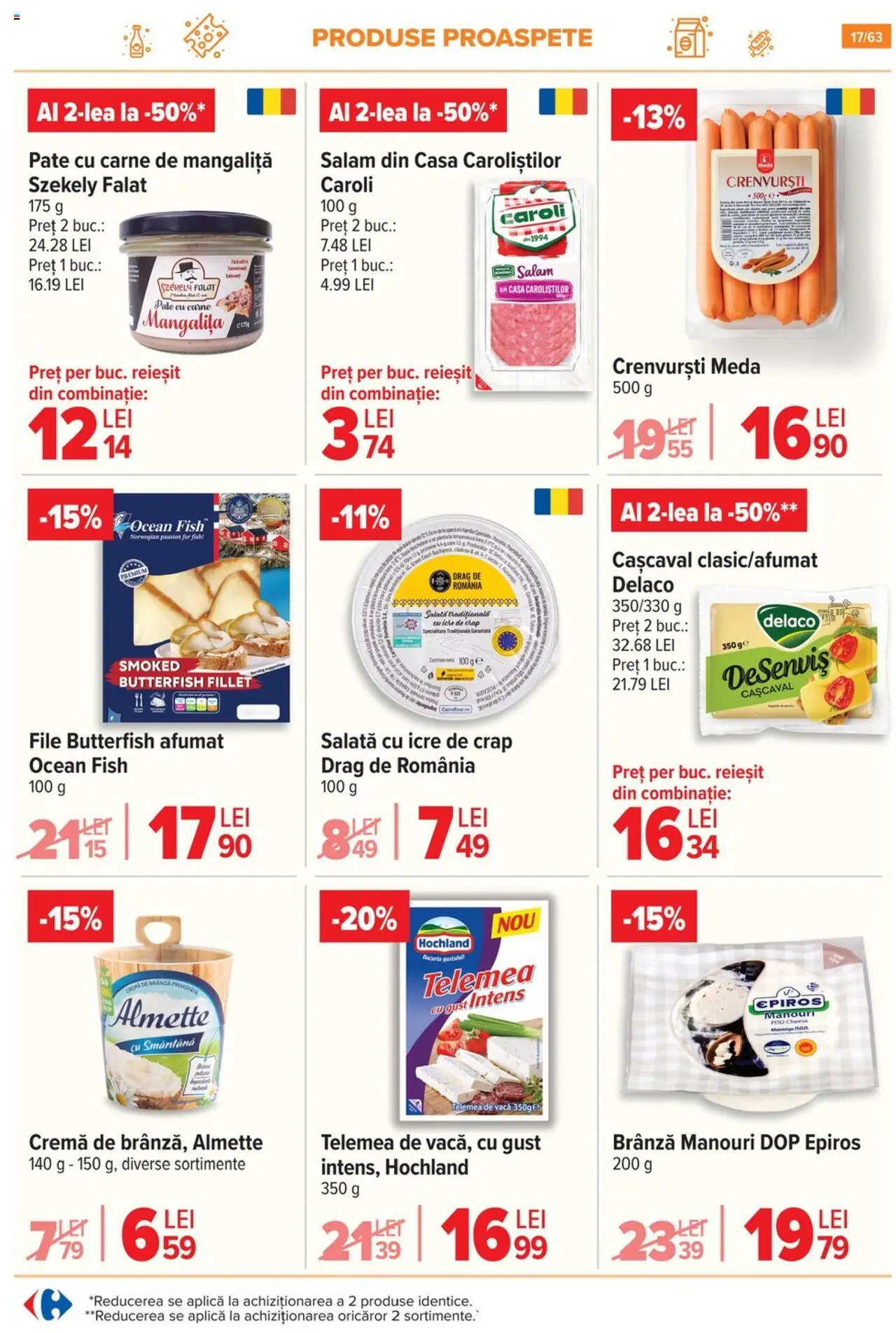 Catalog Carrefour 17 - 29 Septembrie 2025 | Pagina 17 | Produse: Light Kedi Konservesi, Crenvurști, Smântână, Salată cu icre