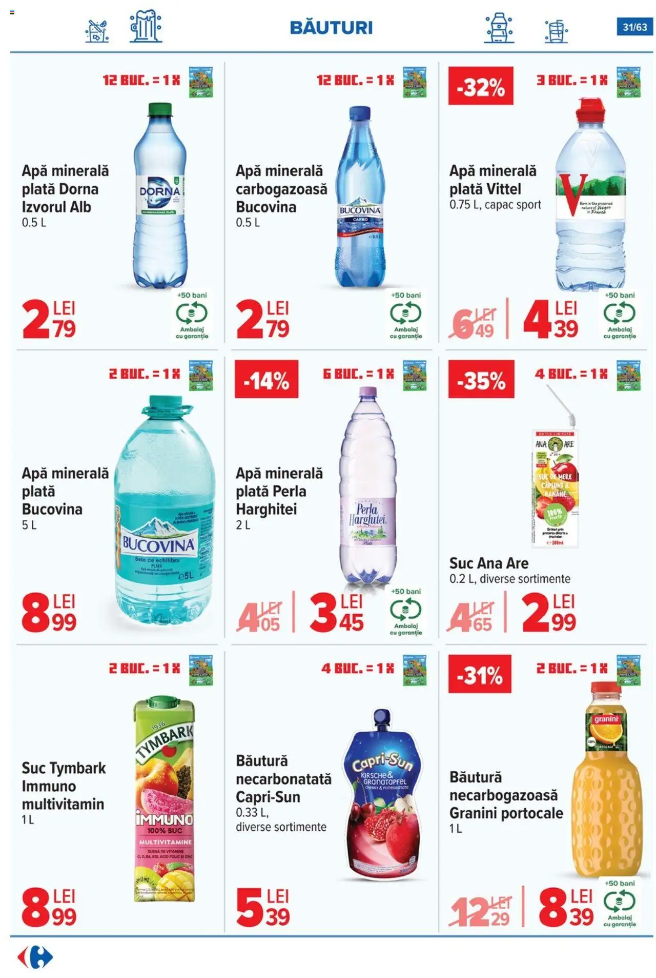Catalog Carrefour 17 - 29 Septembrie 2025 | Pagina 31 | Produse: Yazı tahtası kalemi, Suc, Căpșuni, Apă