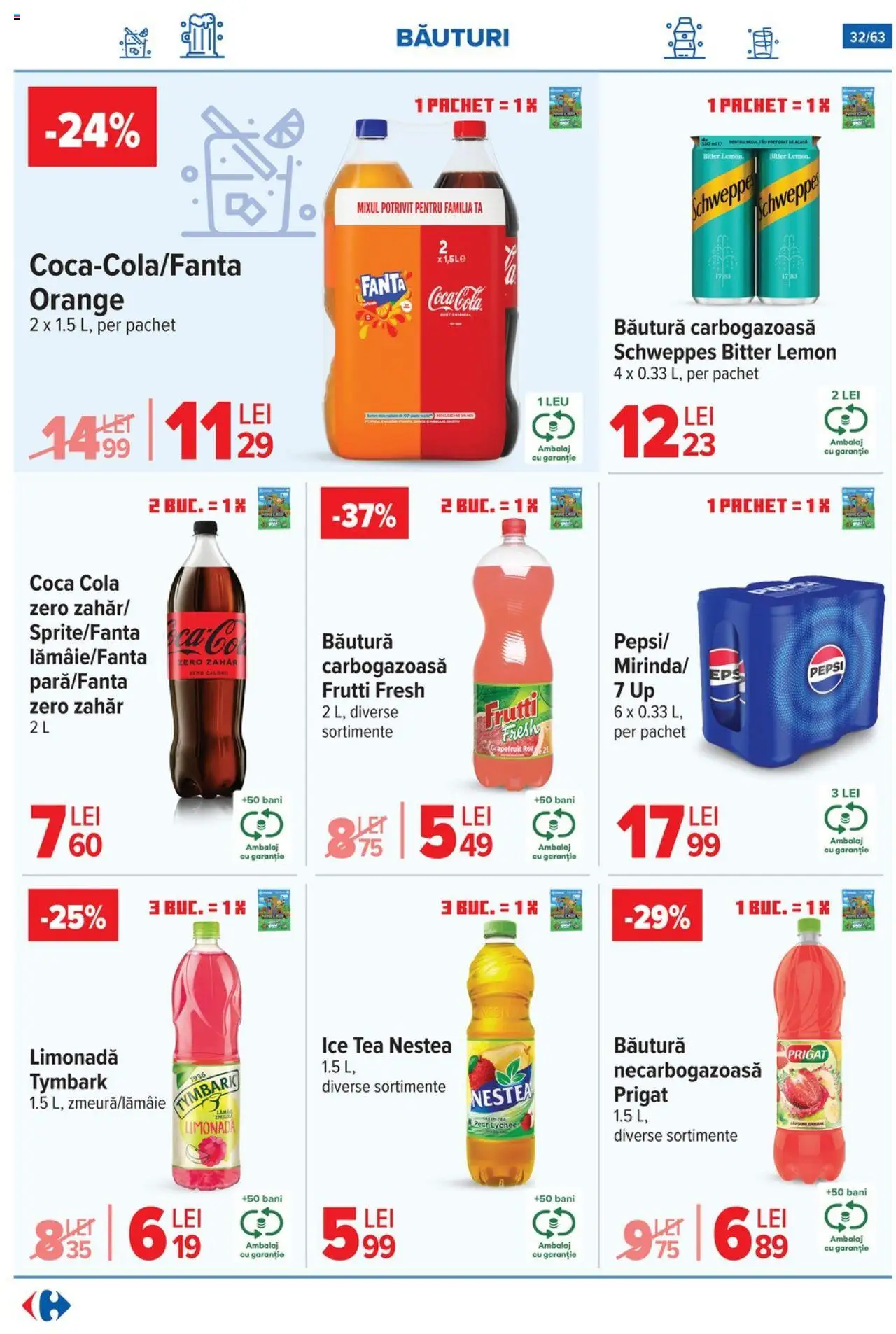 Catalog Carrefour 17 - 29 Septembrie 2025 | Pagina 32 | Produse: Sıcak su torbası, Amerikan servis, Ice tea, Zahăr