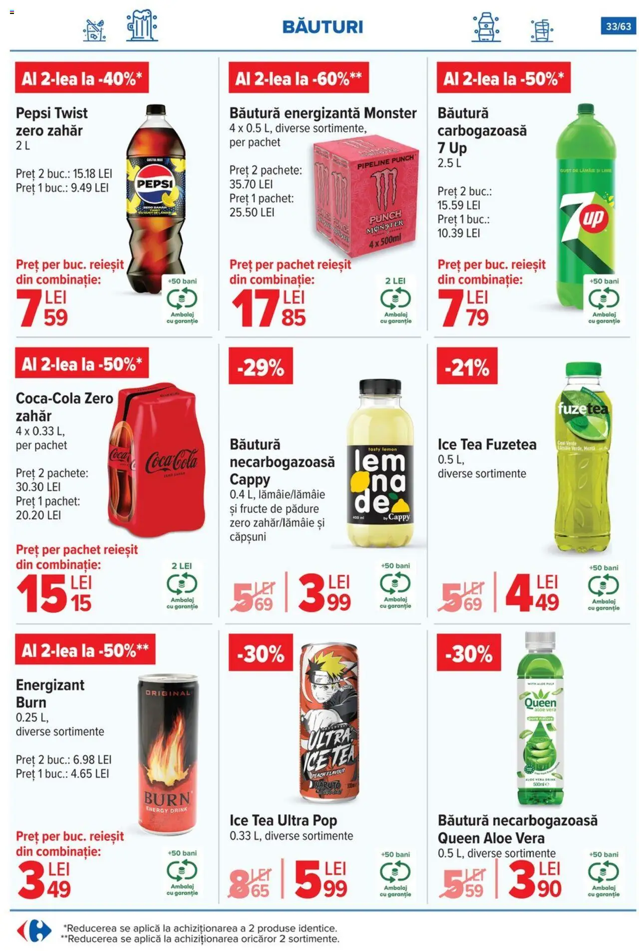 Catalog Carrefour 17 - 29 Septembrie 2025 | Pagina 33 | Produse: Aloe vera, Băutură energizantă, Fructe, Zahăr