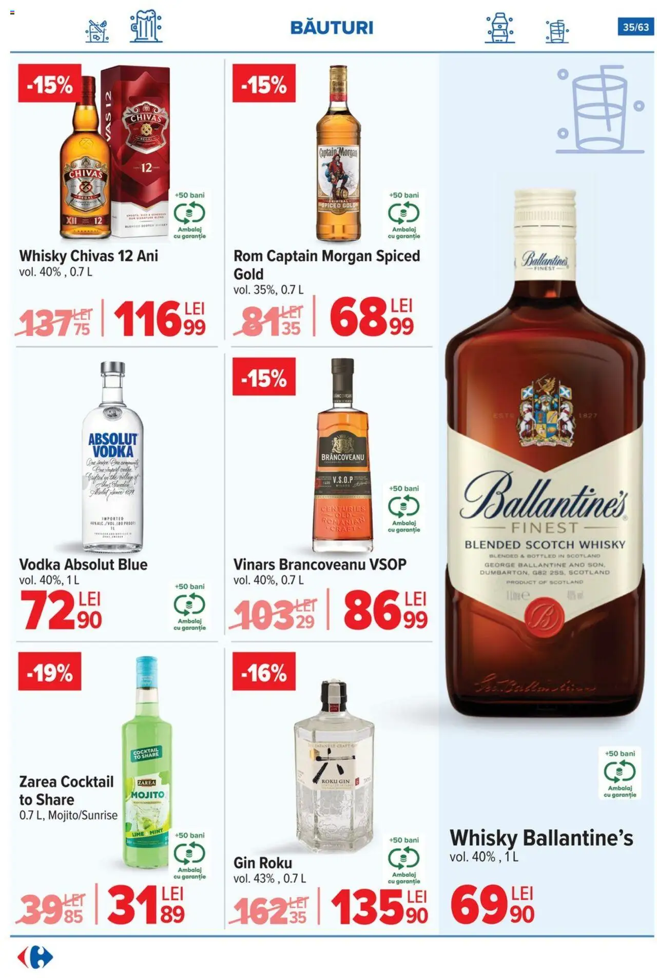 Catalog Carrefour 17 - 29 Septembrie 2025 | Pagina 35 | Produse: Lime, Cocktail, Rom, Gin