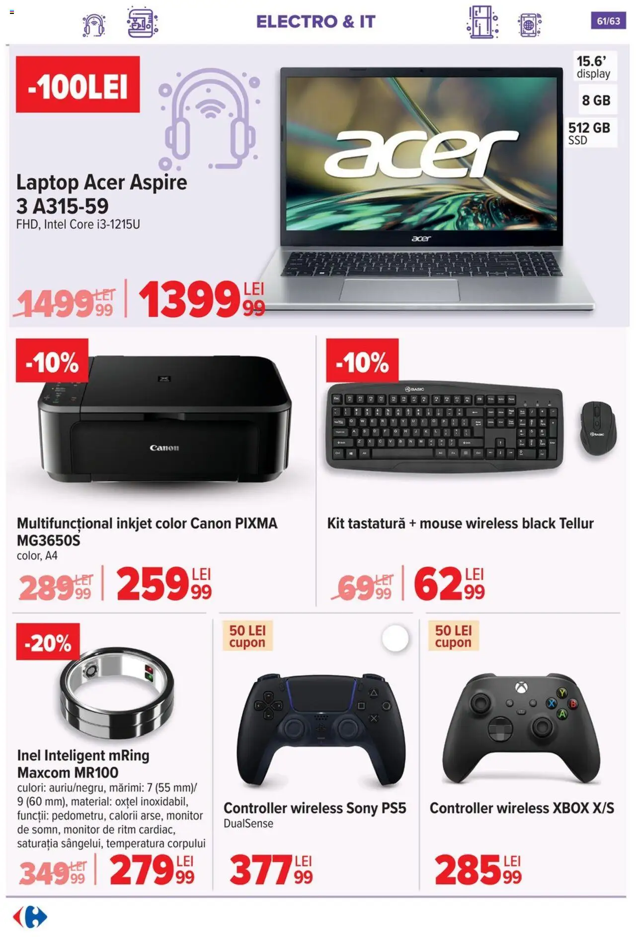 Catalog Carrefour 17 - 29 Septembrie 2025 | Pagina 61 | Produse: Laptop, Mouse, Tastatură, Xbox