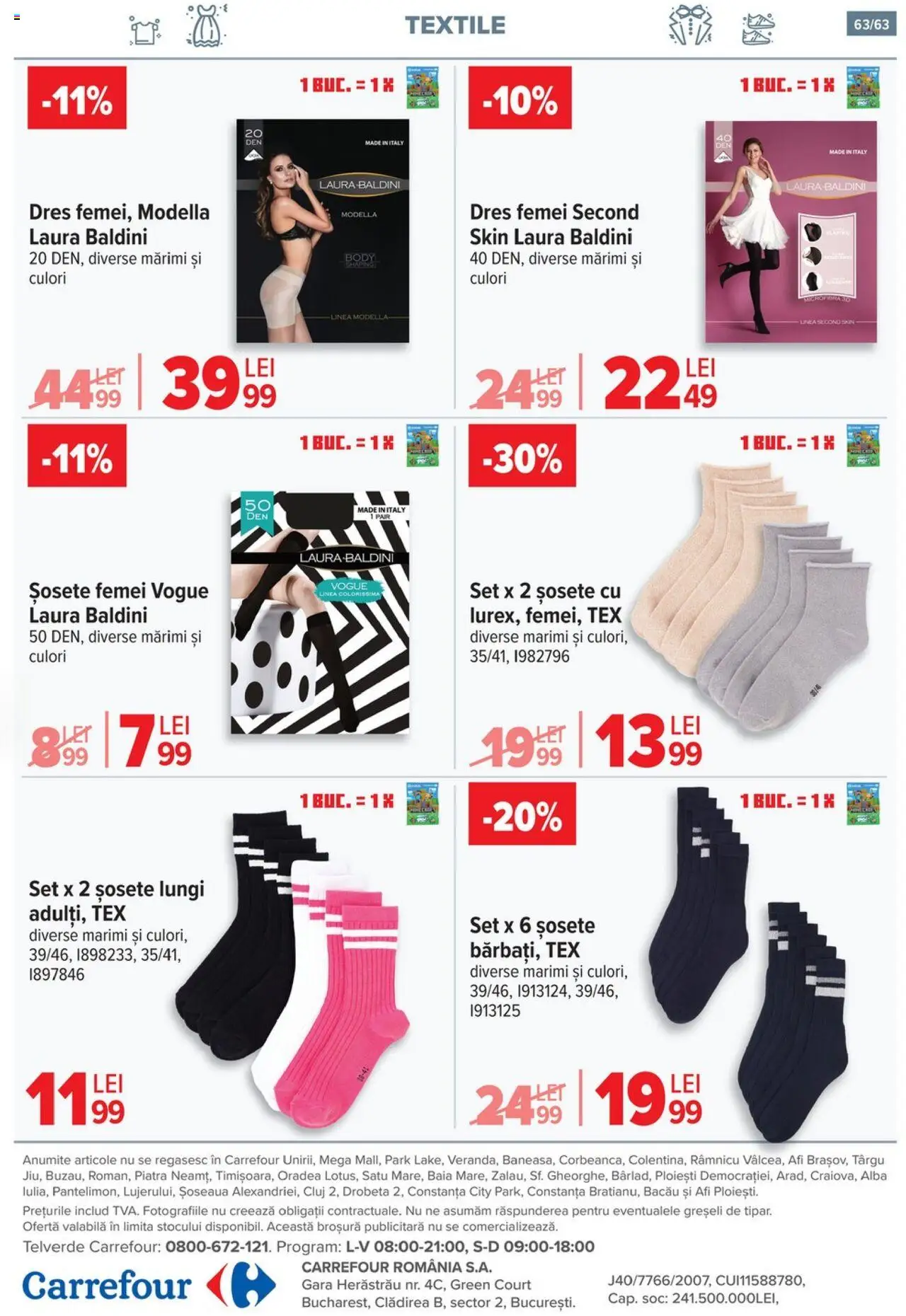Catalog Carrefour 17 - 29 Septembrie 2025 | Pagina 63 | Produse: Body, Șosete