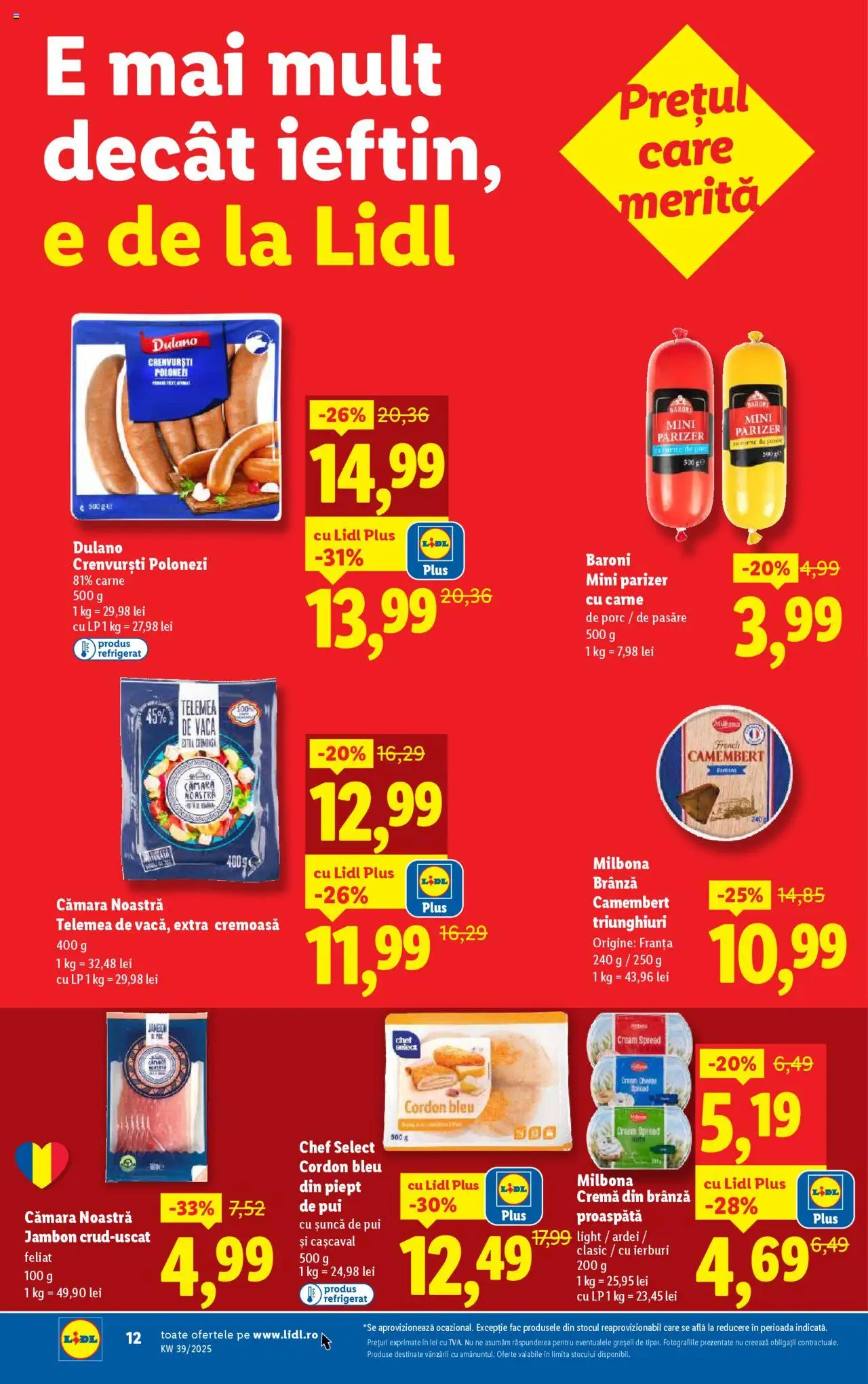 Catalog LIDL 22 - 27 Septembrie 2025 | Pagina 12 | Produse: Cașcaval, Ardei, Brânză, Cremă