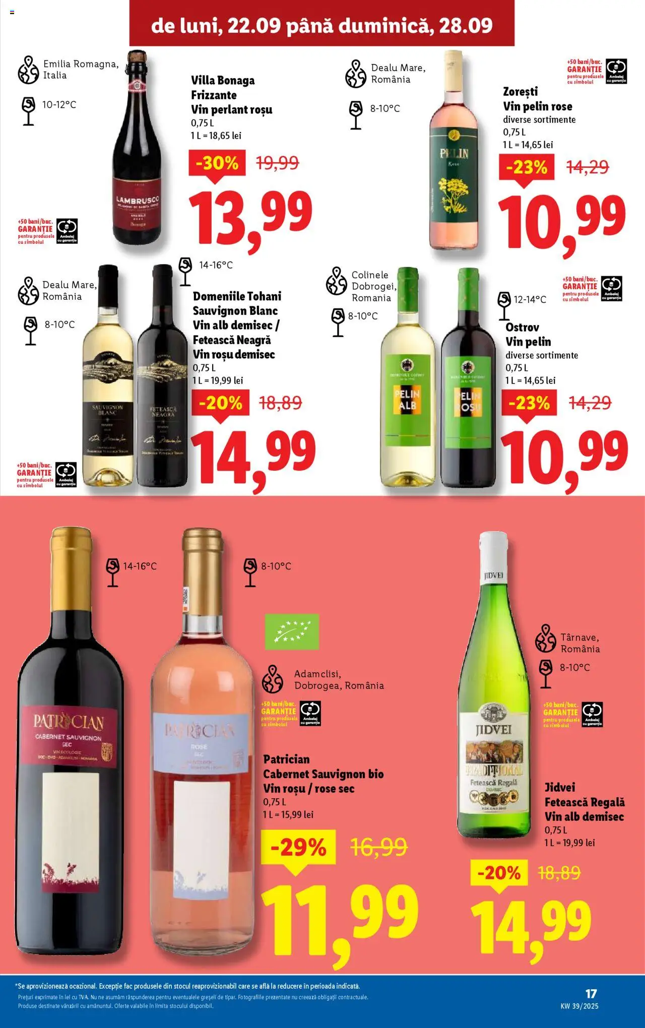 Catalog LIDL 22 - 27 Septembrie 2025 | Pagina 17 | Produse: Şerit ödül, Vin