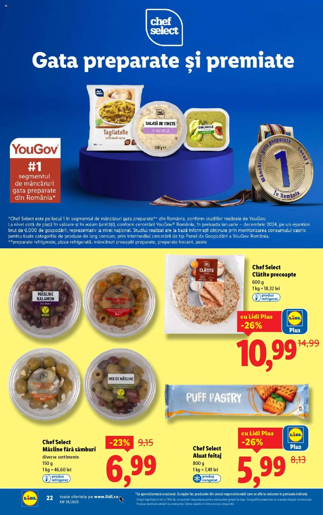 Catalog LIDL 22 - 27 Septembrie 2025 | Pagina 22 | Produse: Măsline, Clătite, Pizza, Paste