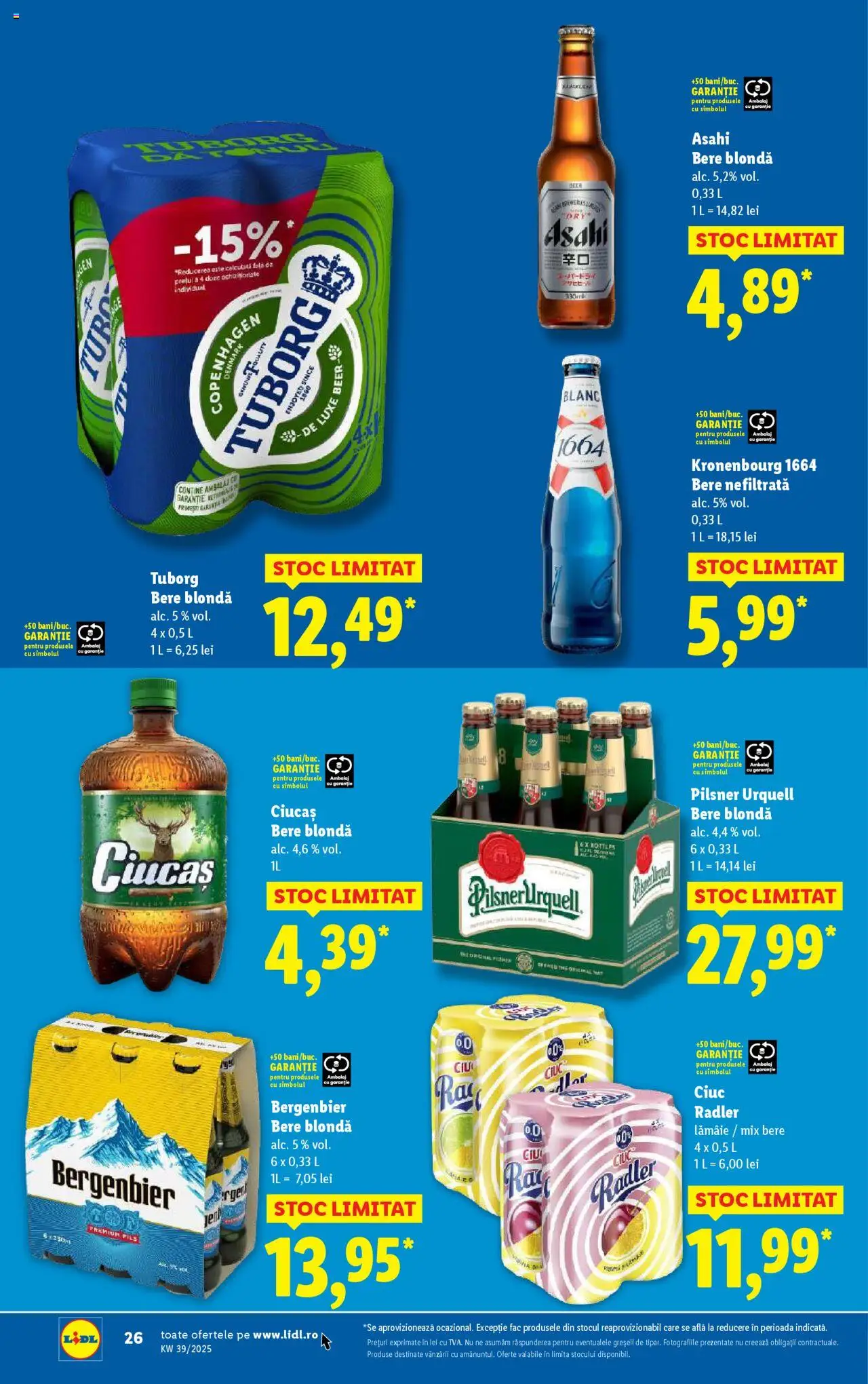 Catalog LIDL 22 - 27 Septembrie 2025 | Pagina 26 | Produse: Bere, Plastik Kulübe, Lămâie