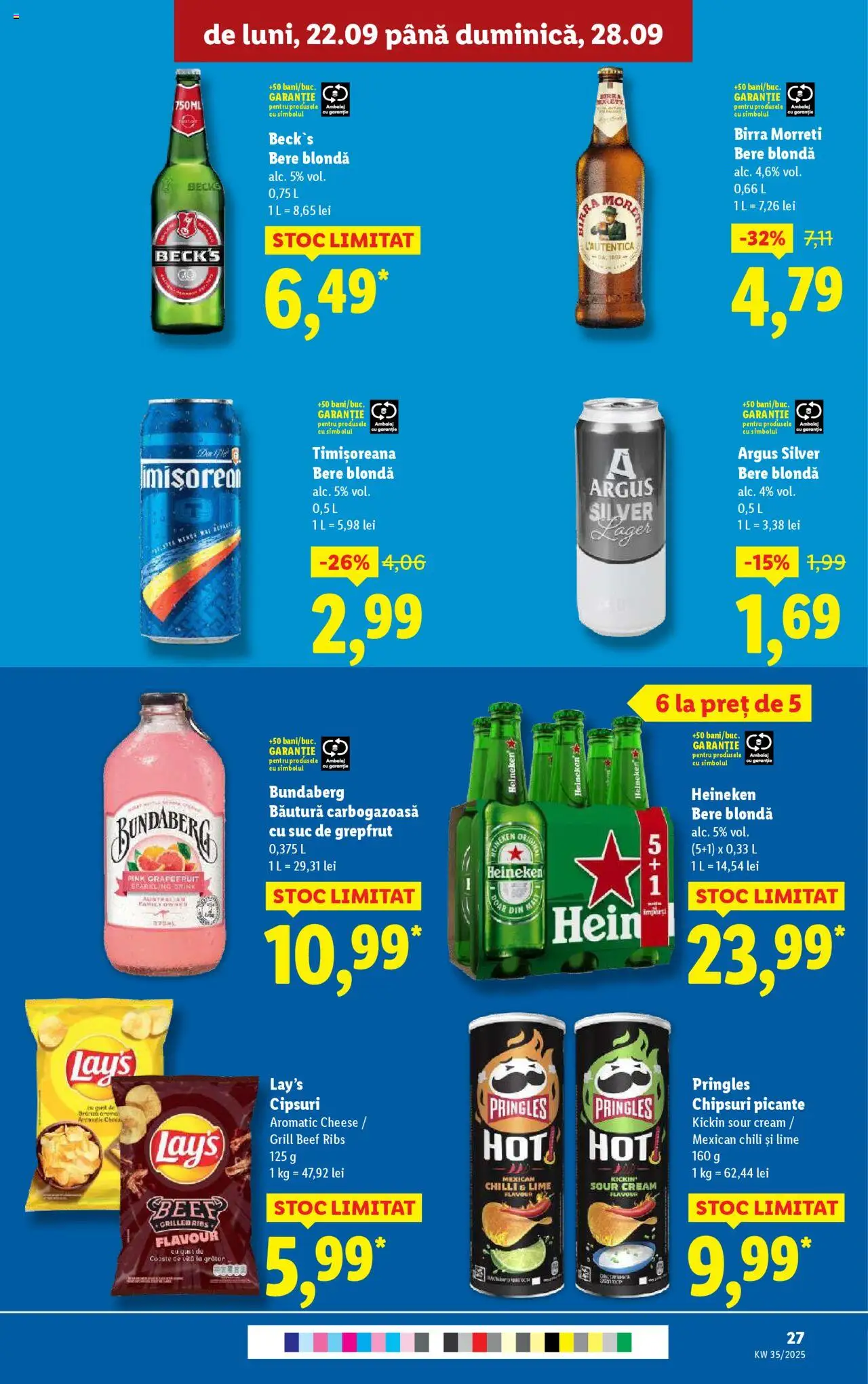 Catalog LIDL 22 - 27 Septembrie 2025 | Pagina 27 | Produse: Lime, Bere, Chipsuri, Grepfrut