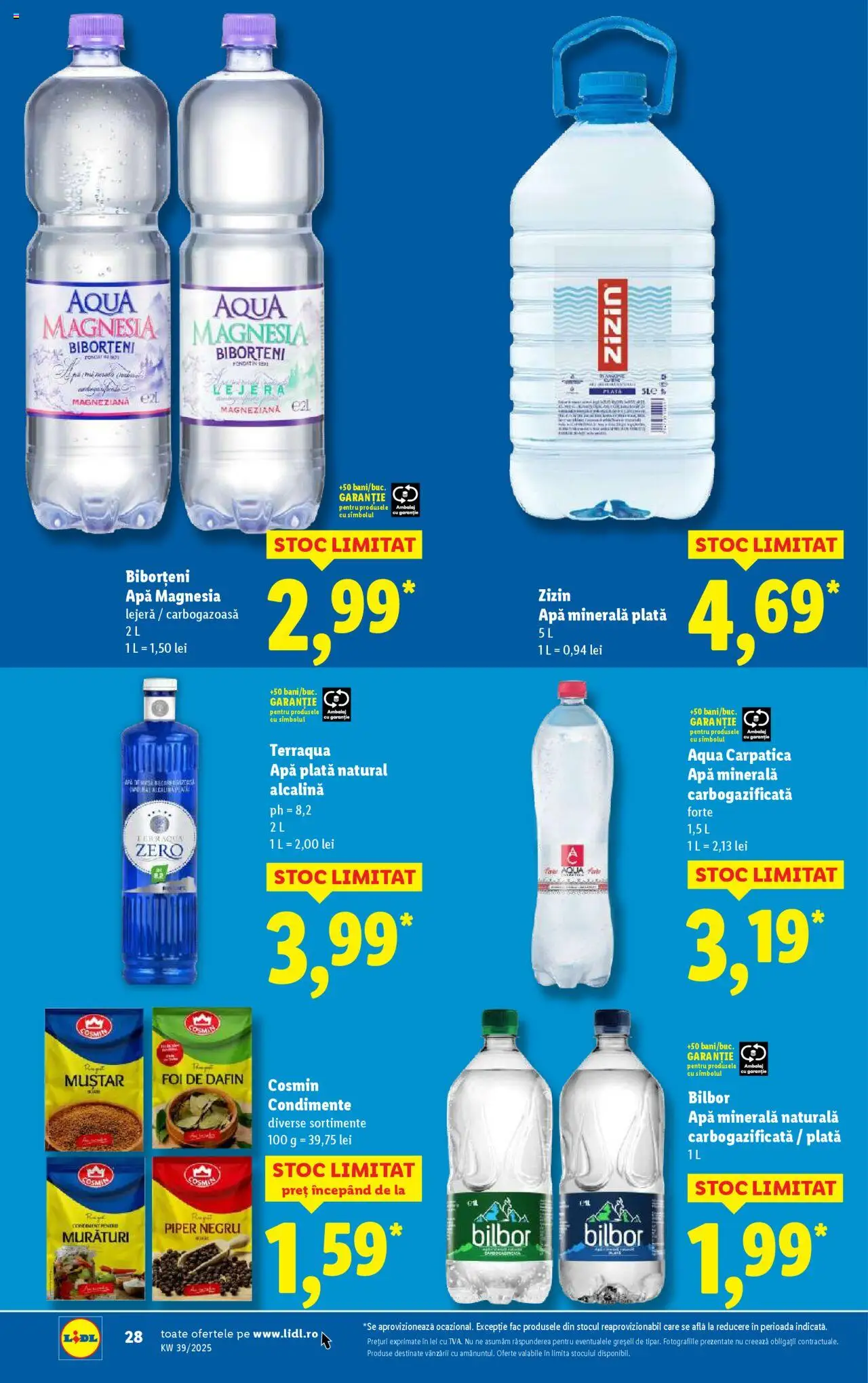Catalog LIDL 22 - 27 Septembrie 2025 | Pagina 28 | Produse: Yazı tahtası kalemi, Muștar, Apă, Piper