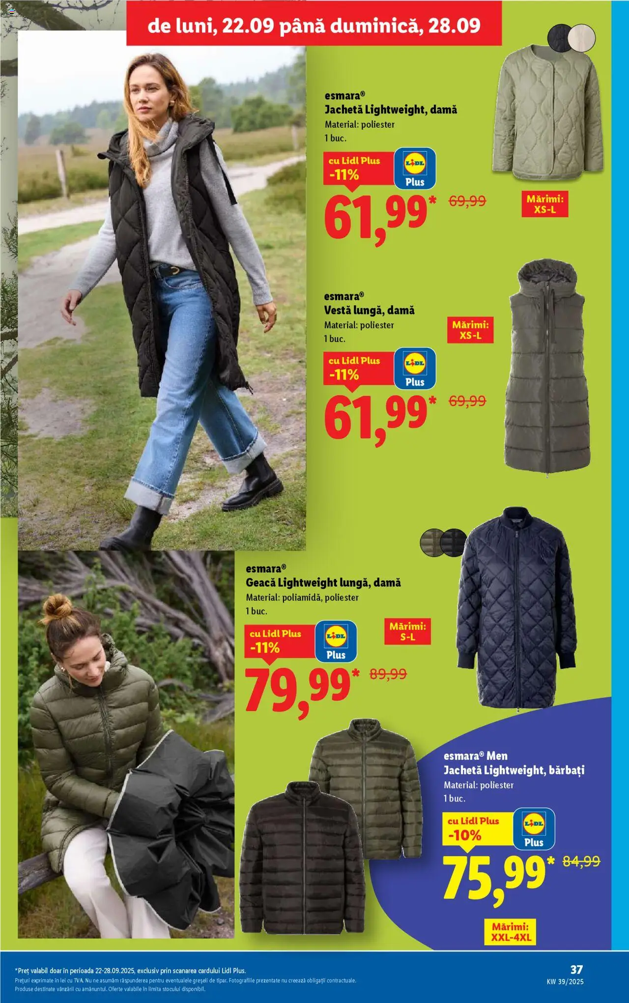 Catalog LIDL 22 - 27 Septembrie 2025 | Pagina 37 | Produse: Jachetă, Vestă, Geacă