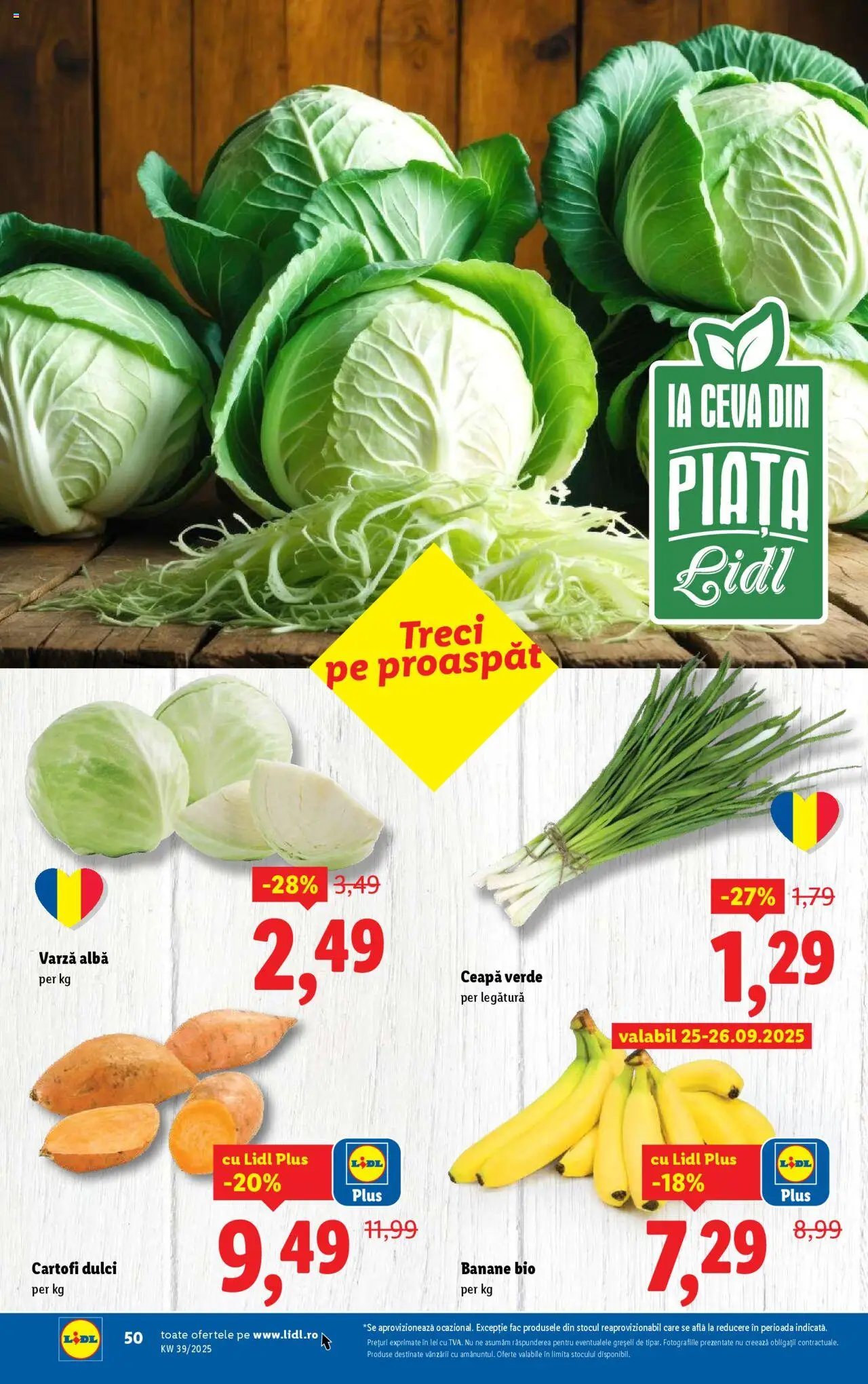 Catalog LIDL 22 - 27 Septembrie 2025 | Pagina 50 | Produse: Varză, Banane, Cartofi, Ceapă