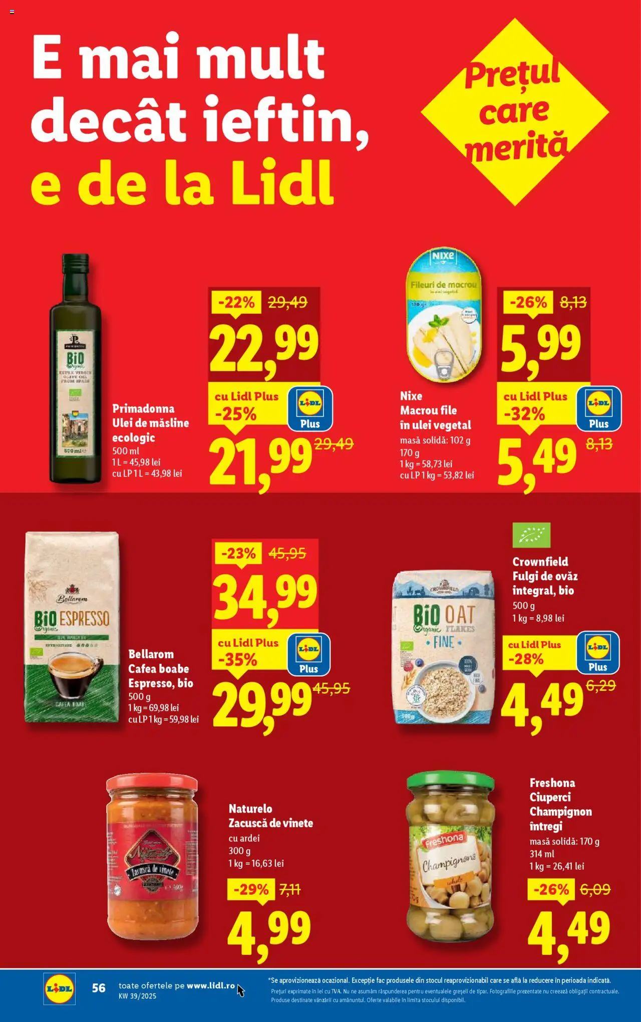 Catalog LIDL 22 - 27 Septembrie 2025 | Pagina 56 | Produse: Măsline, Cam suyu, Fulgi, Zacuscă