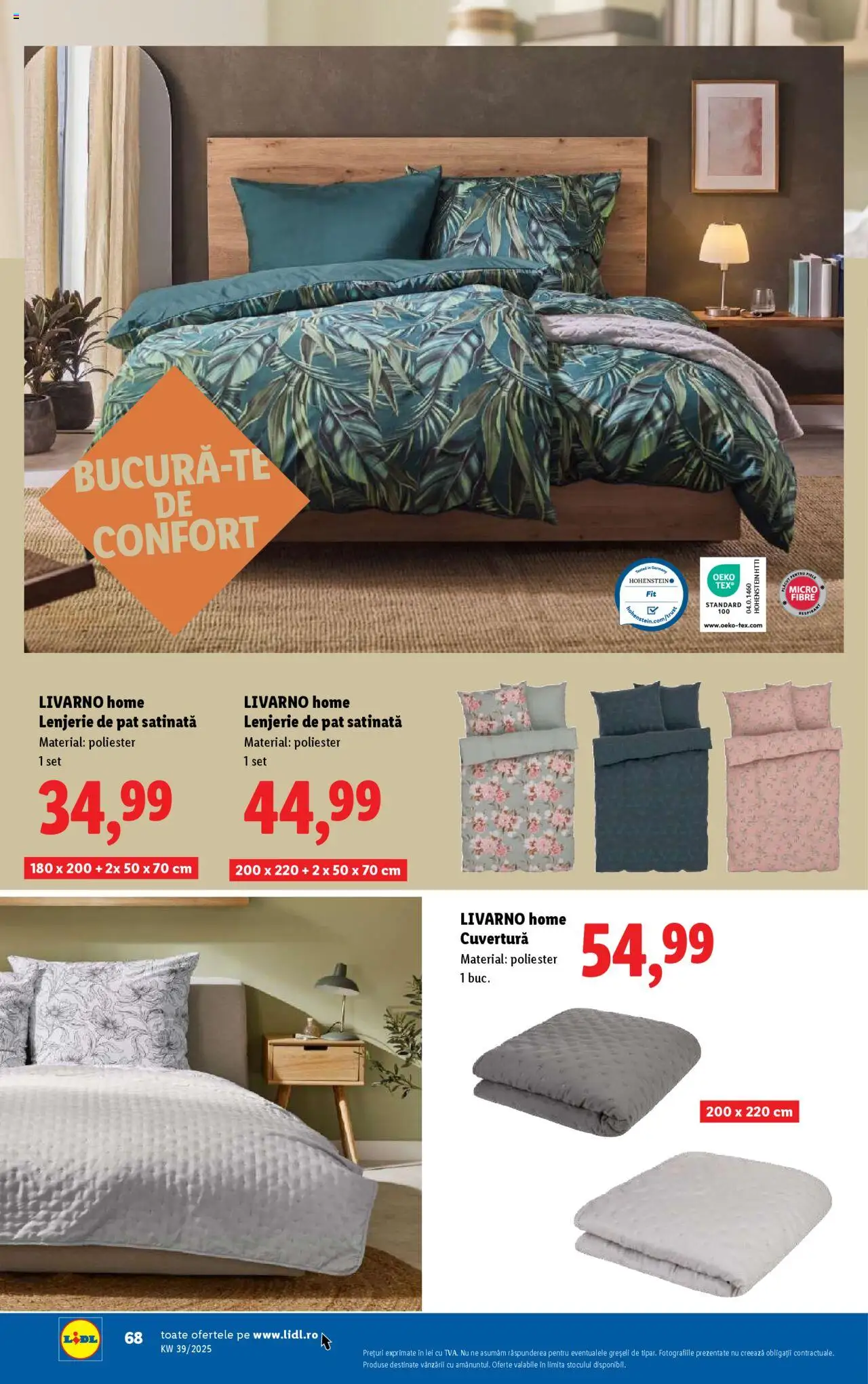 Catalog LIDL 22 - 27 Septembrie 2025 | Pagina 68 | Produse: Cuvertură, Pat, Lenjerie de pat