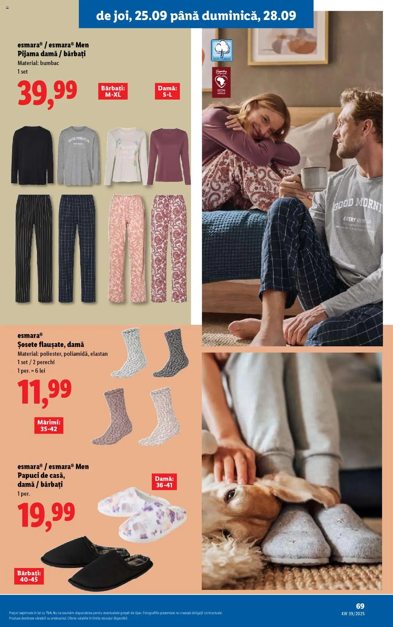 Catalog LIDL 22 - 27 Septembrie 2025 | Pagina 69 | Produse: Șosete, Papuci