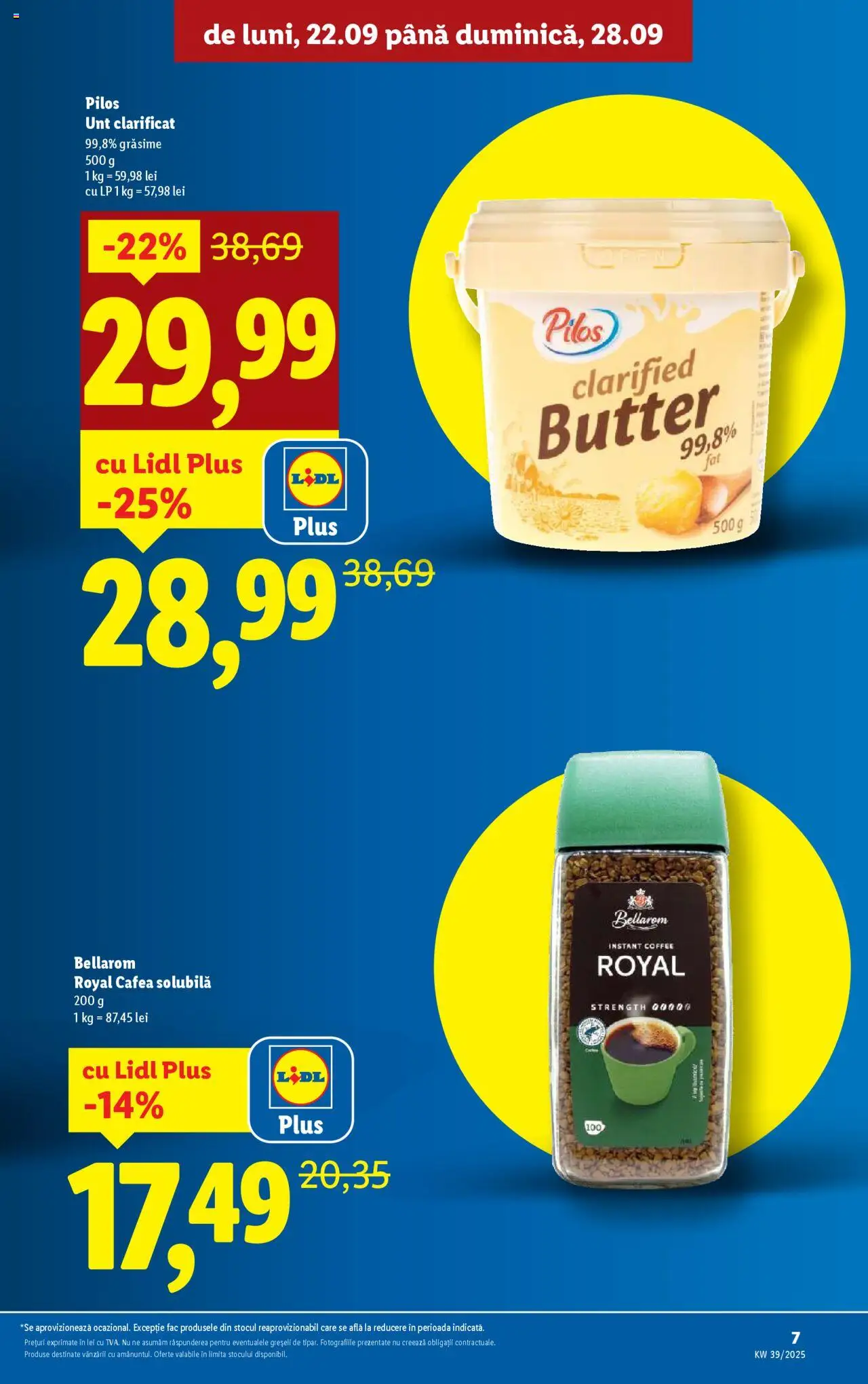Catalog LIDL 22 - 27 Septembrie 2025 | Pagina 7 | Produse: Toplar, Unt, Cafea