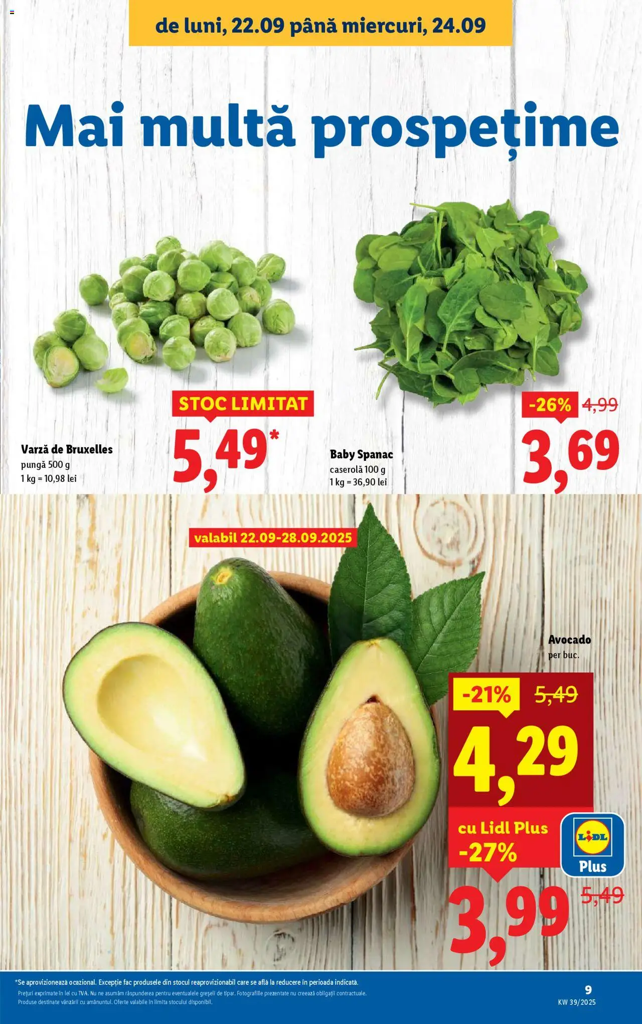 Catalog LIDL 22 - 27 Septembrie 2025 | Pagina 9 | Produse: Varză, Pungă, Avocado